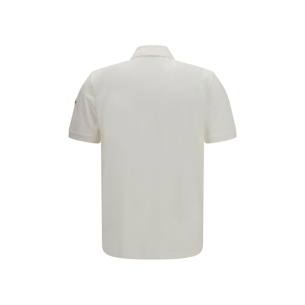Moncler Weißes Poloshirt aus Baumwolle