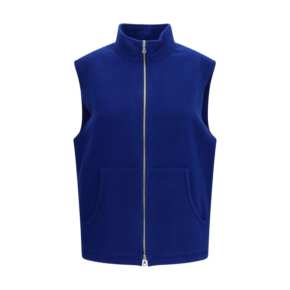 RIER Ärmellose Jacke aus Lammwolle Aries in Blau