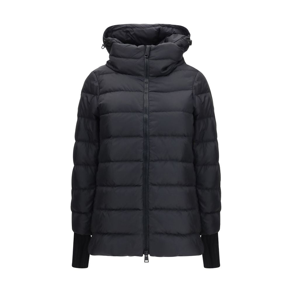 Herno Schwarze Polyester-Jacke in voller Länge