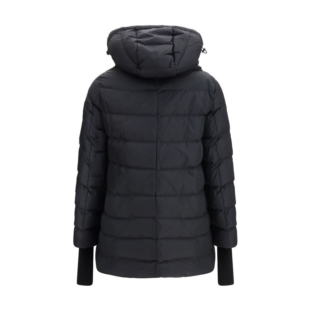 Herno Schwarze Polyester-Jacke in voller Länge