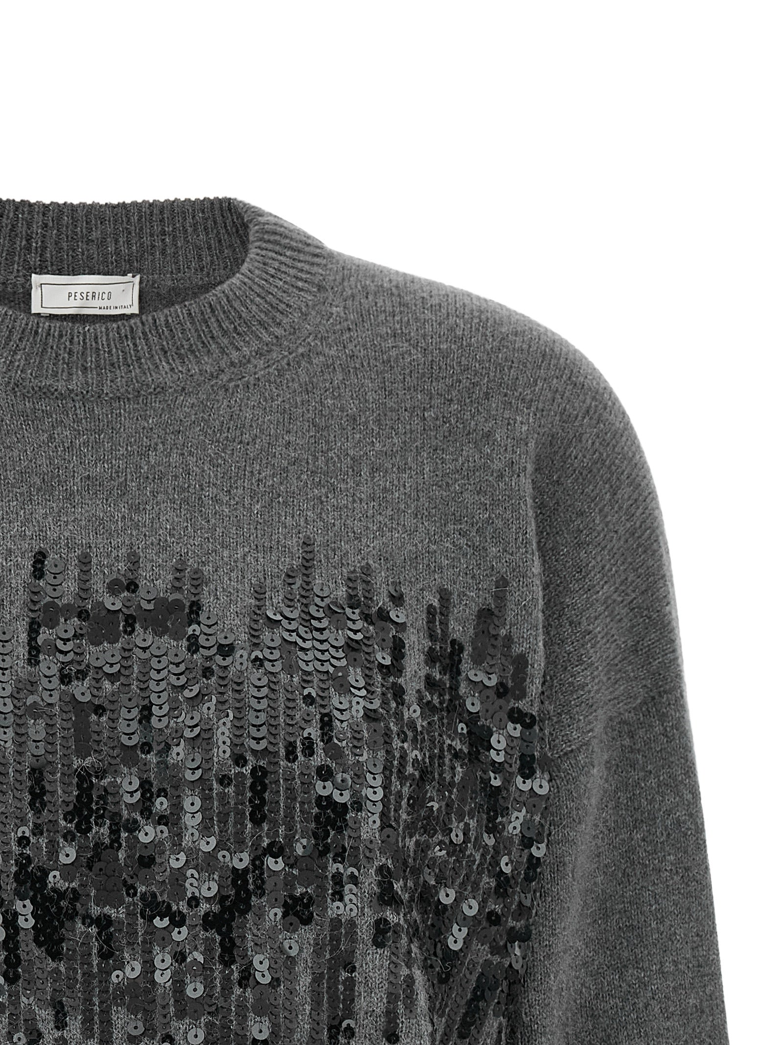 Peserico Grauer Wollcardigan