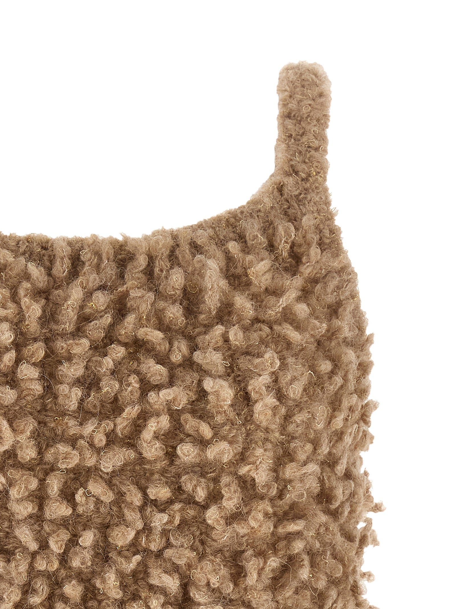 Peserico Ärmelloser Pullover aus beigem Wollgemisch