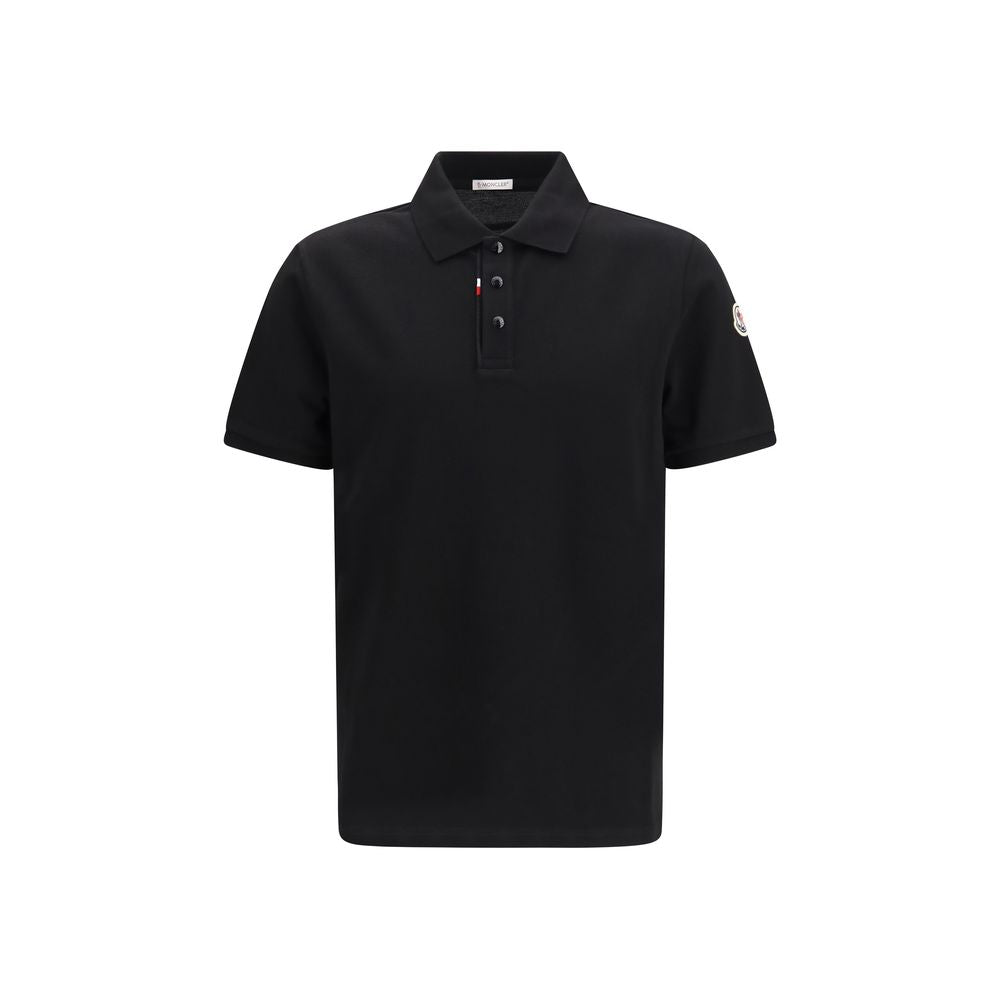 Moncler Schwarzes Baumwoll-Poloshirt