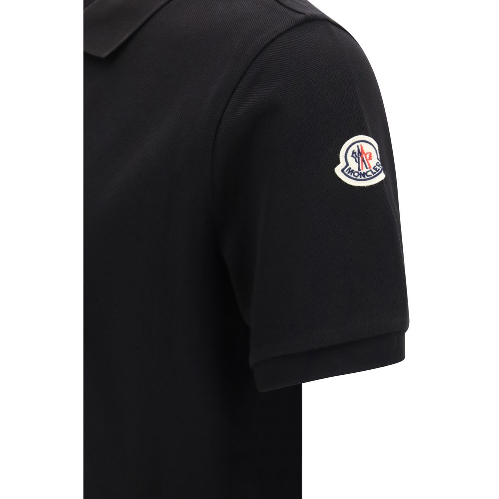 Moncler Schwarzes Baumwoll-Poloshirt