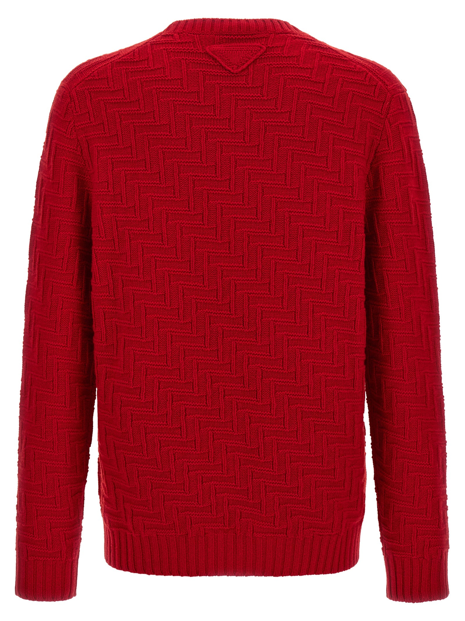 Prada Mehrfarbige Strickjacke aus reiner Schurwolle