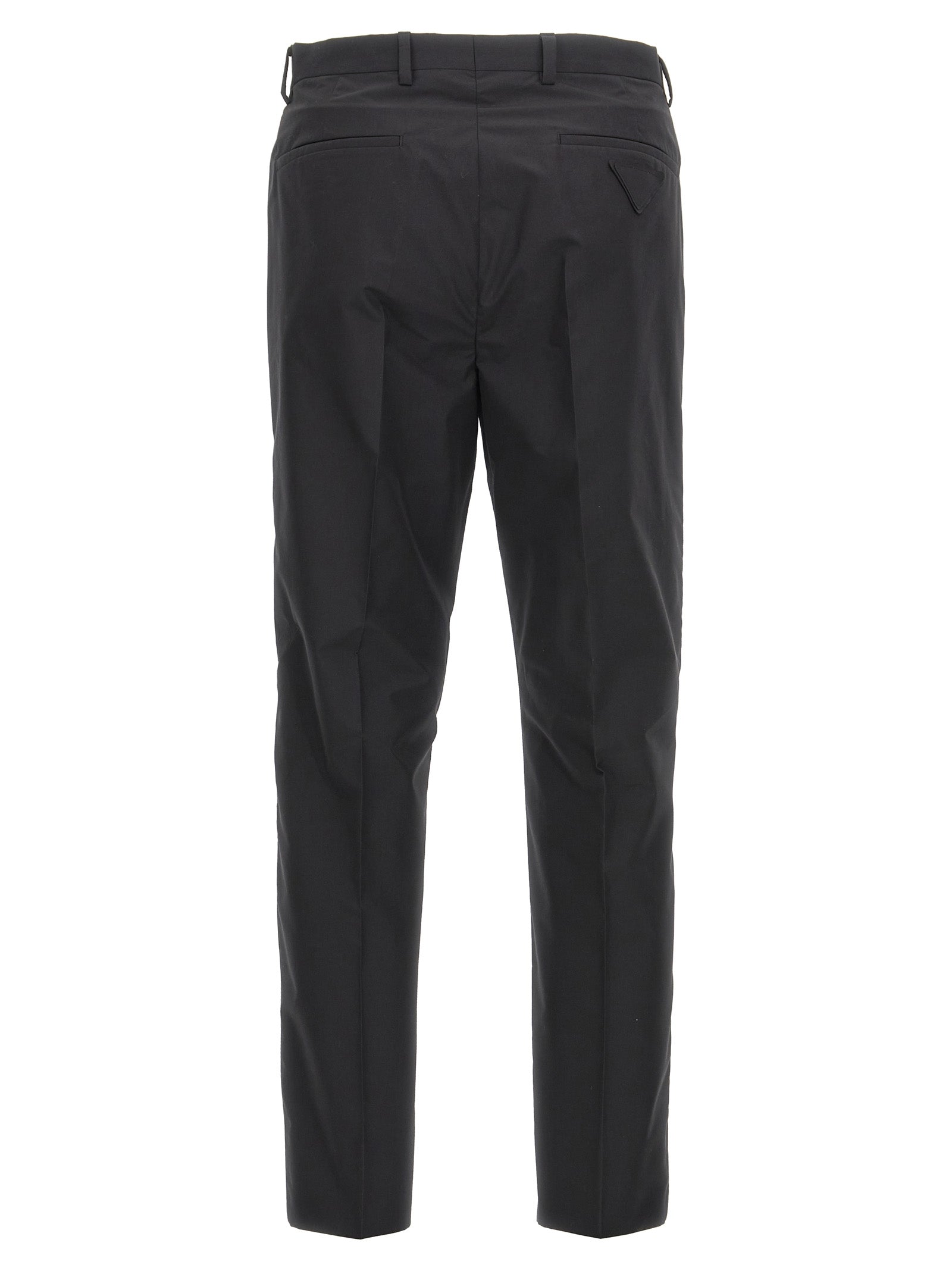 Prada Schwarze Baumwoll-Röhrenhose