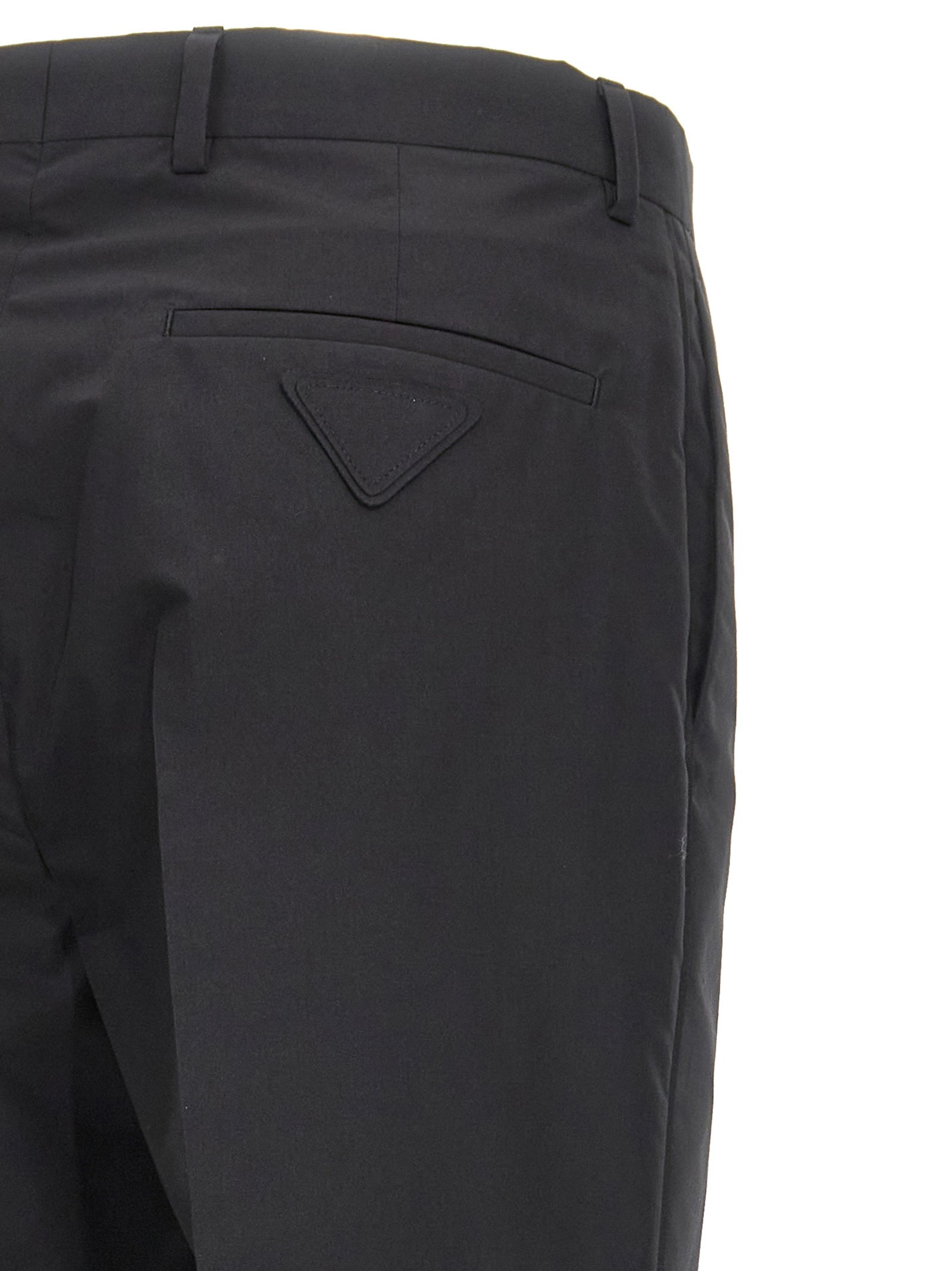 Prada Schwarze Baumwoll-Röhrenhose