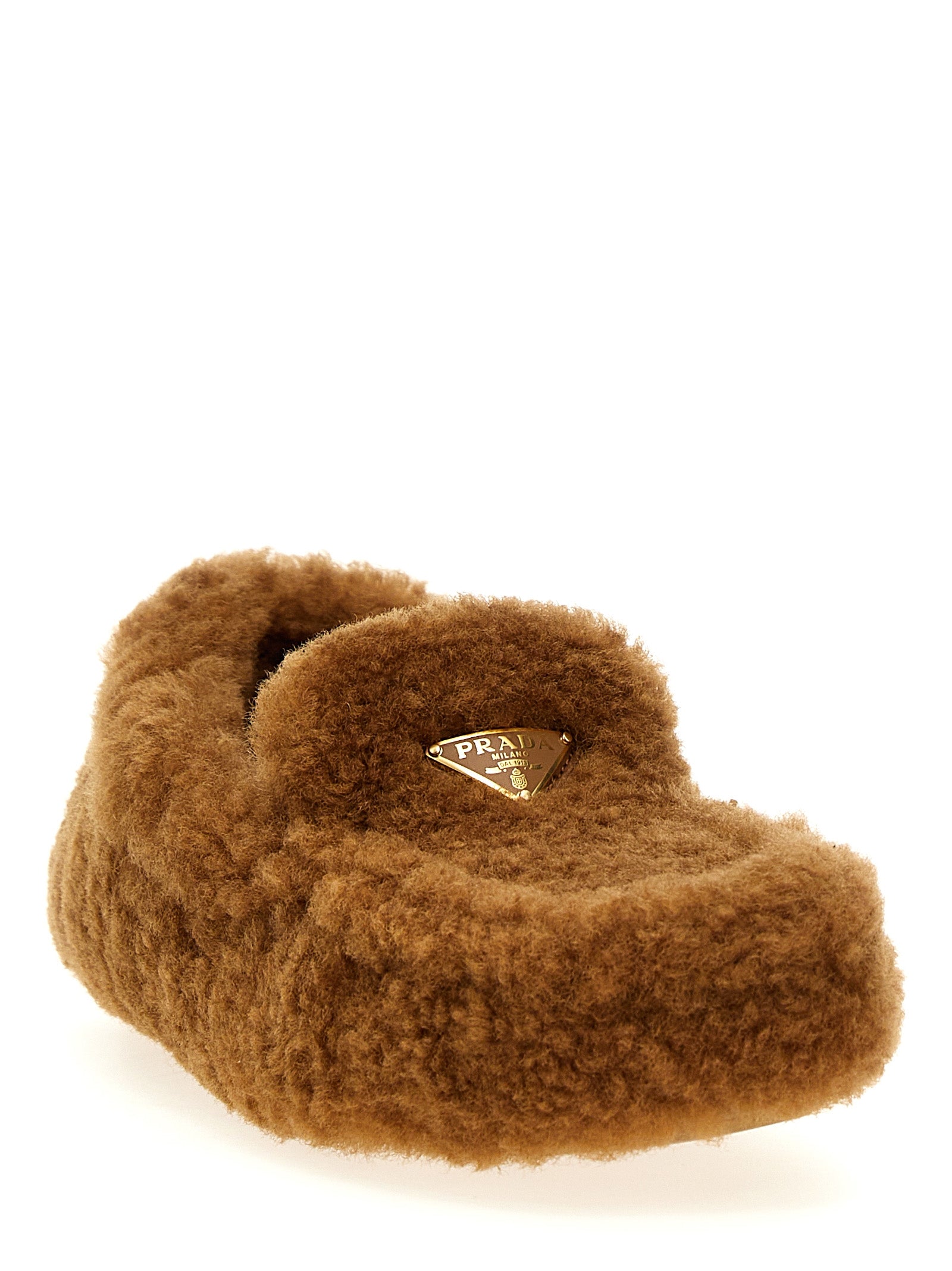 Prada Braune Lammleder-Loafer zum Hineinschlüpfen