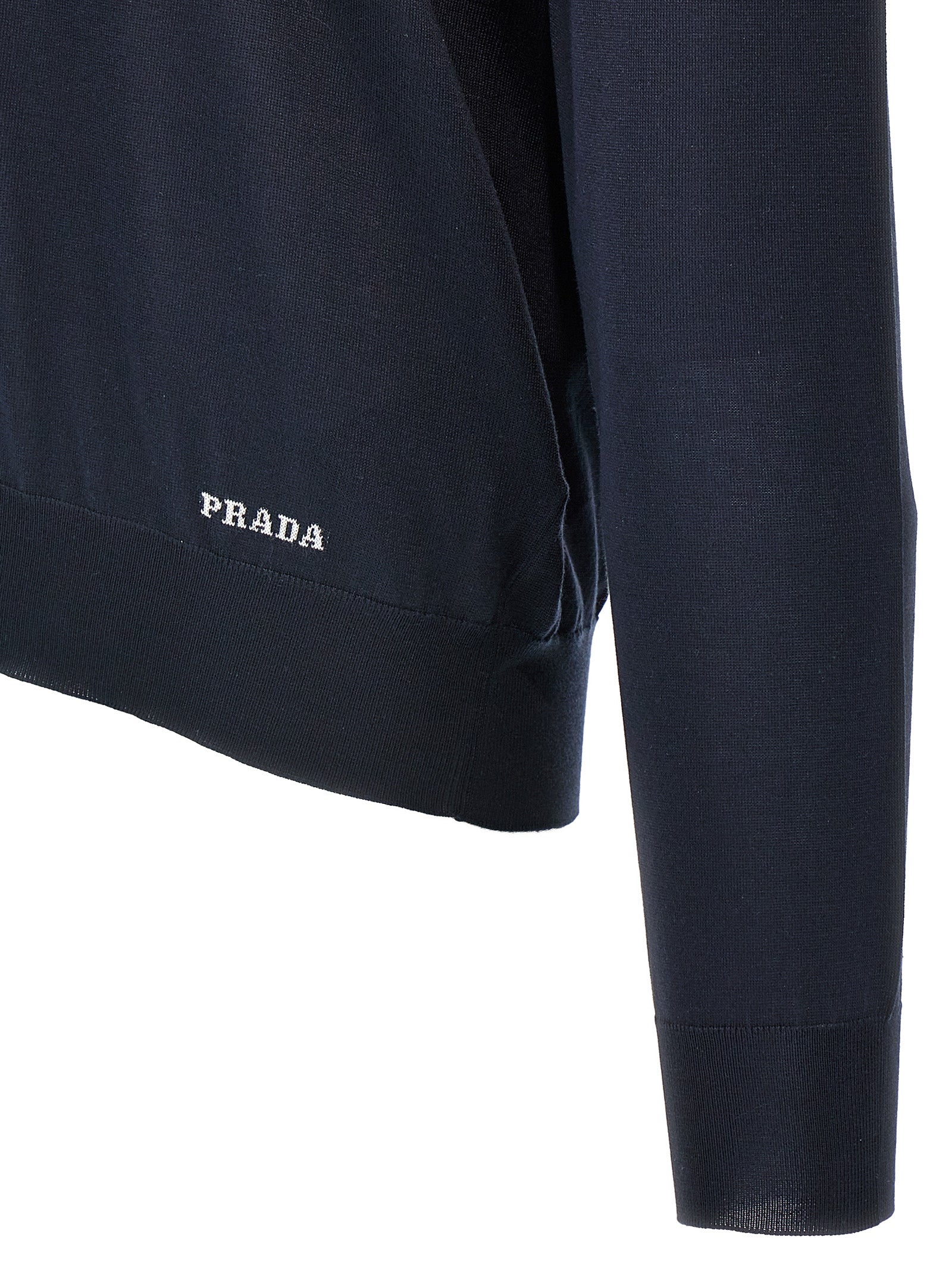 Prada Blauer Seiden-Cardigan
