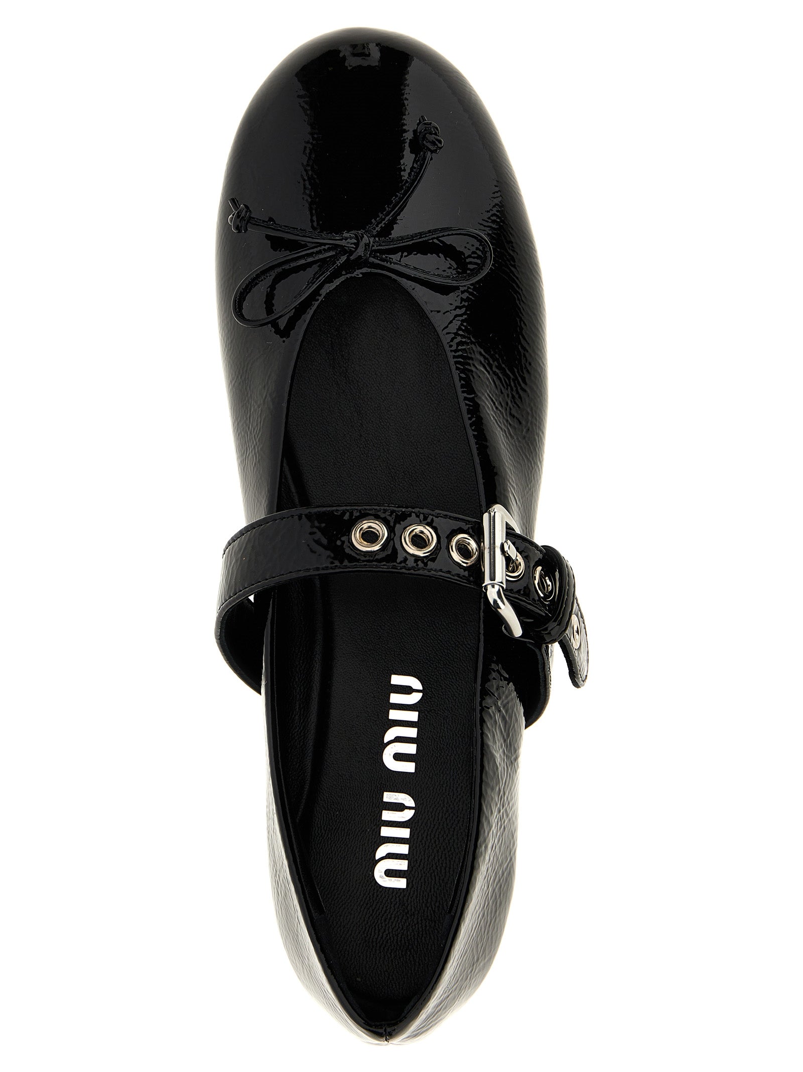 Miu Miu Schwarze Ballerinas aus Kalbsleder