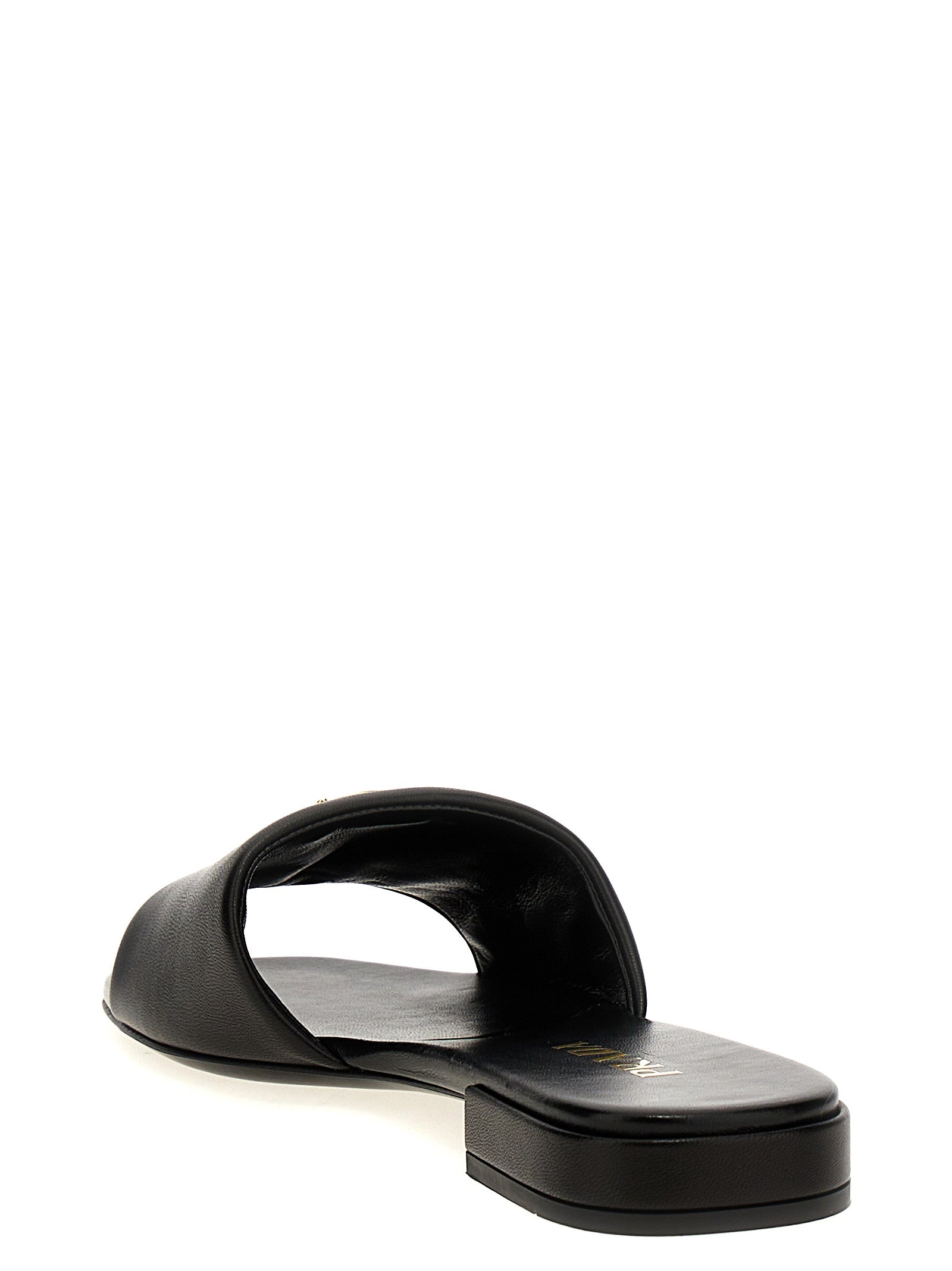 Prada Schwarze Lammleder-Slipper
