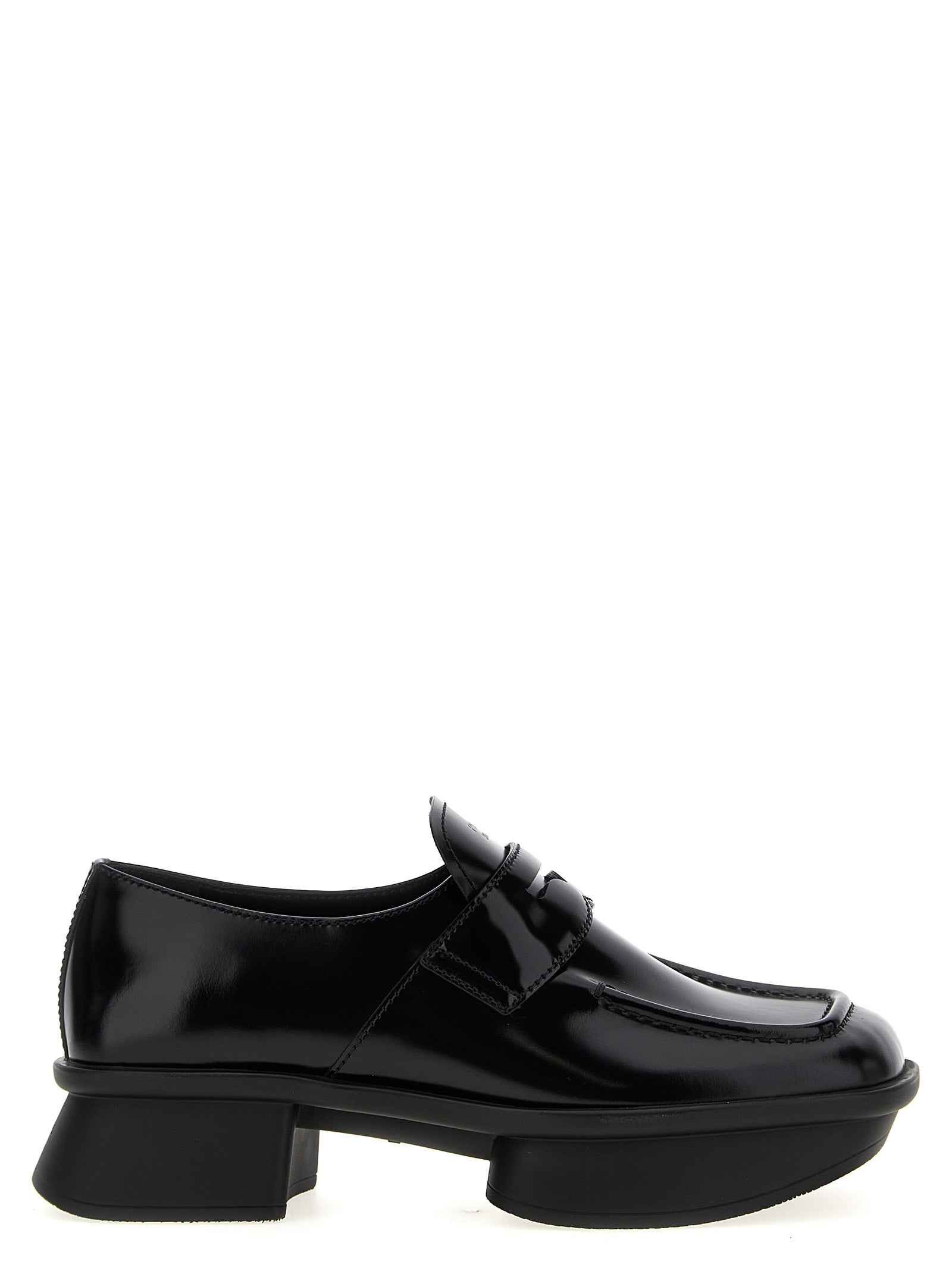 Prada Schwarze Loafer aus Kalbsleder zum Hineinschlüpfen