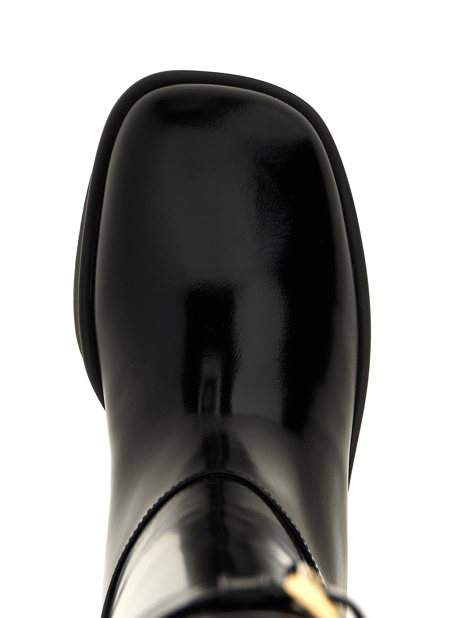 Prada Schwarzes Kalbsleder Over-the-Knee