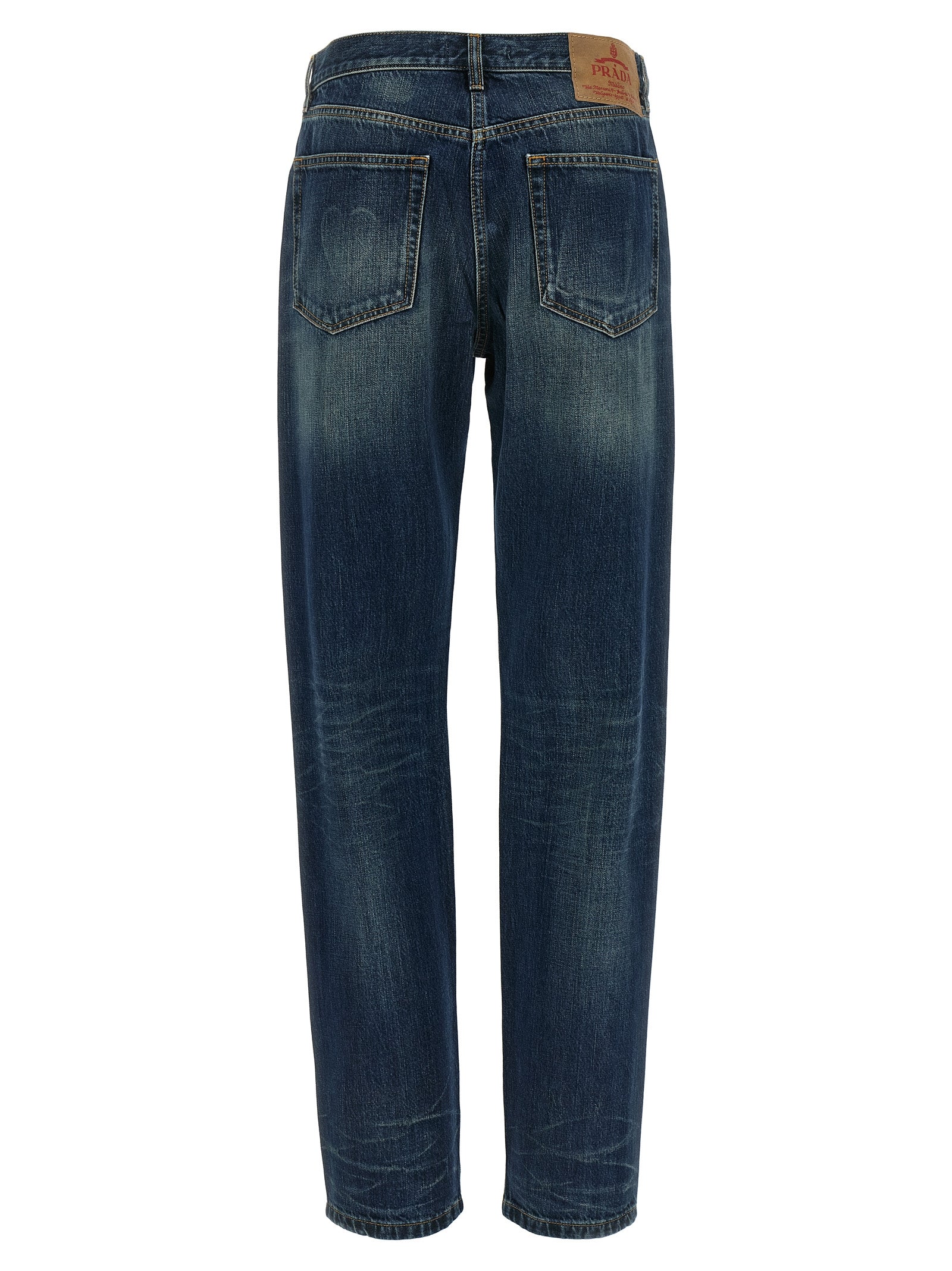 Prada Blaue Jeans aus Baumwolle im geraden Schnitt