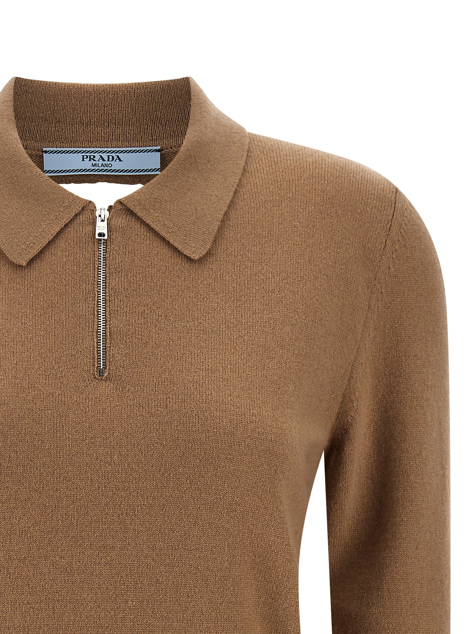 Prada Beige Kaschmir-Poloshirt