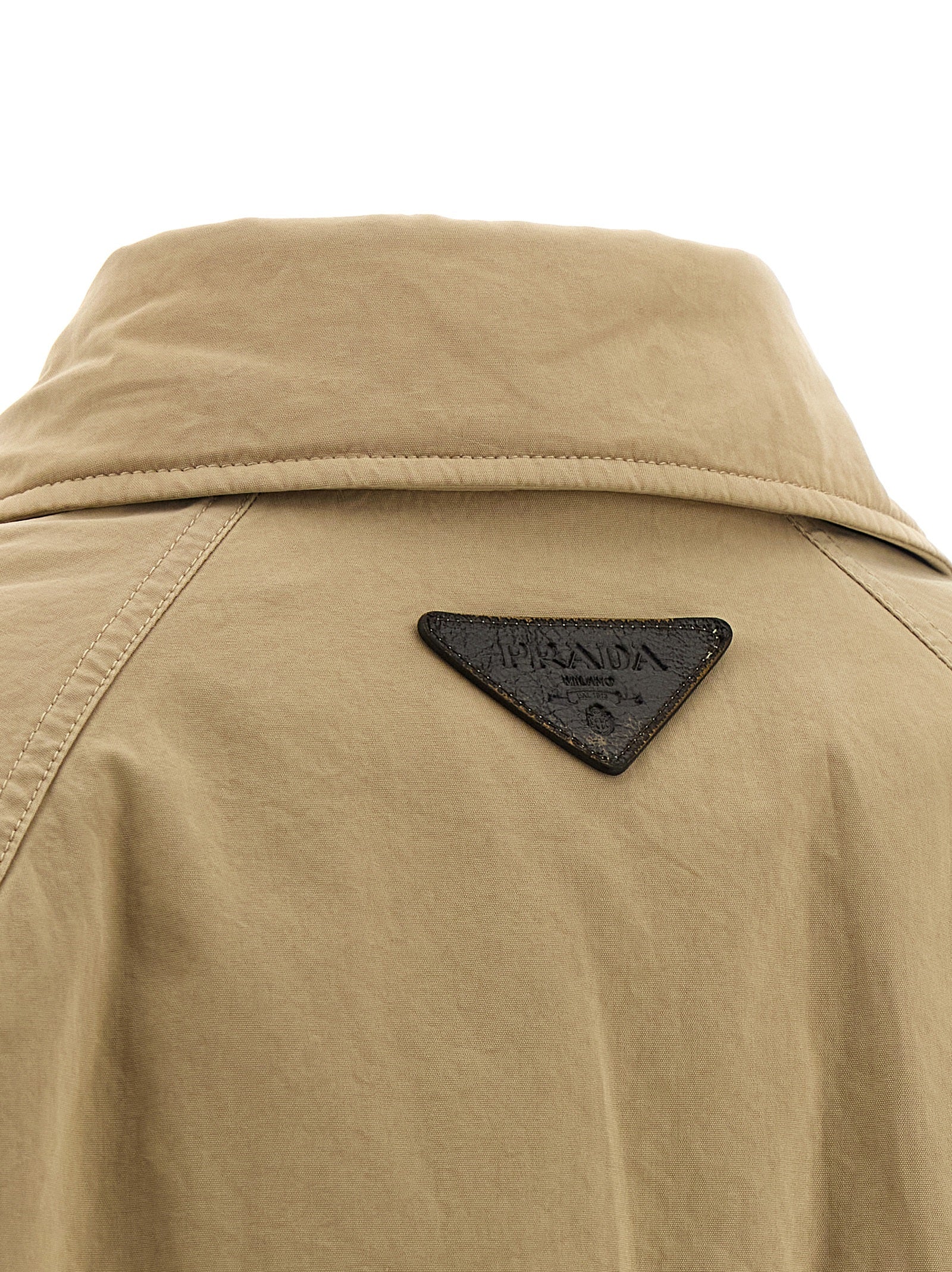 Prada Beige Baumwolljacke in voller Länge