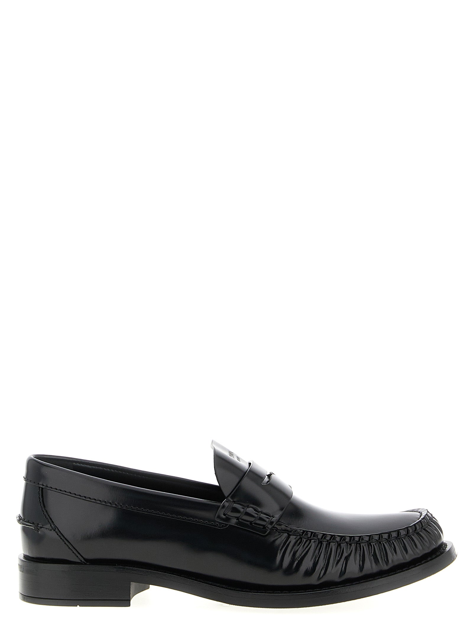Prada Schwarze Loafer aus Kalbsleder zum Hineinschlüpfen