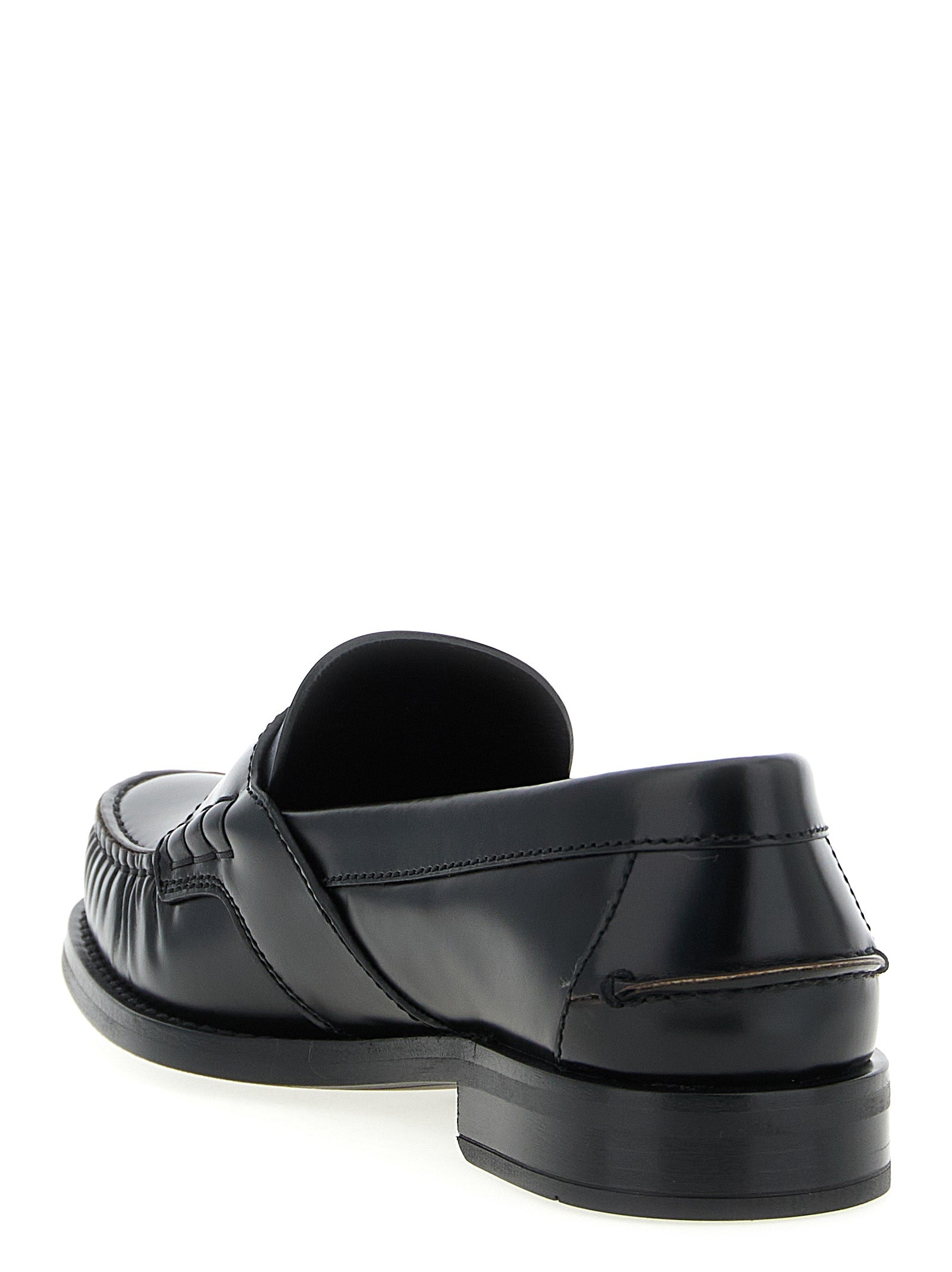 Prada Schwarze Loafer aus Kalbsleder zum Hineinschlüpfen