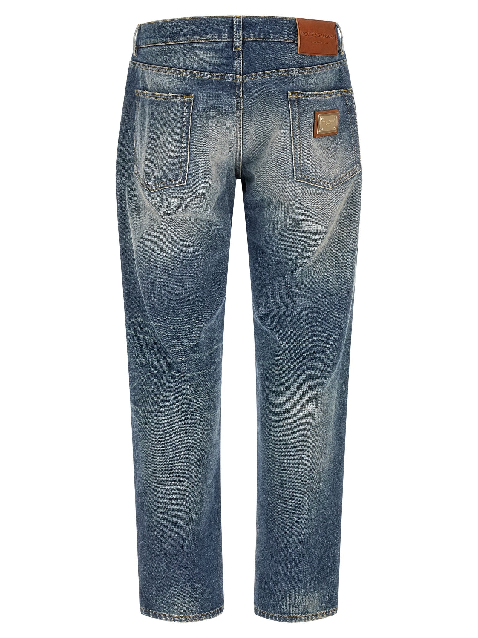 Dolce & Gabbana Blaue Baumwolljeans im Relaxed Fit