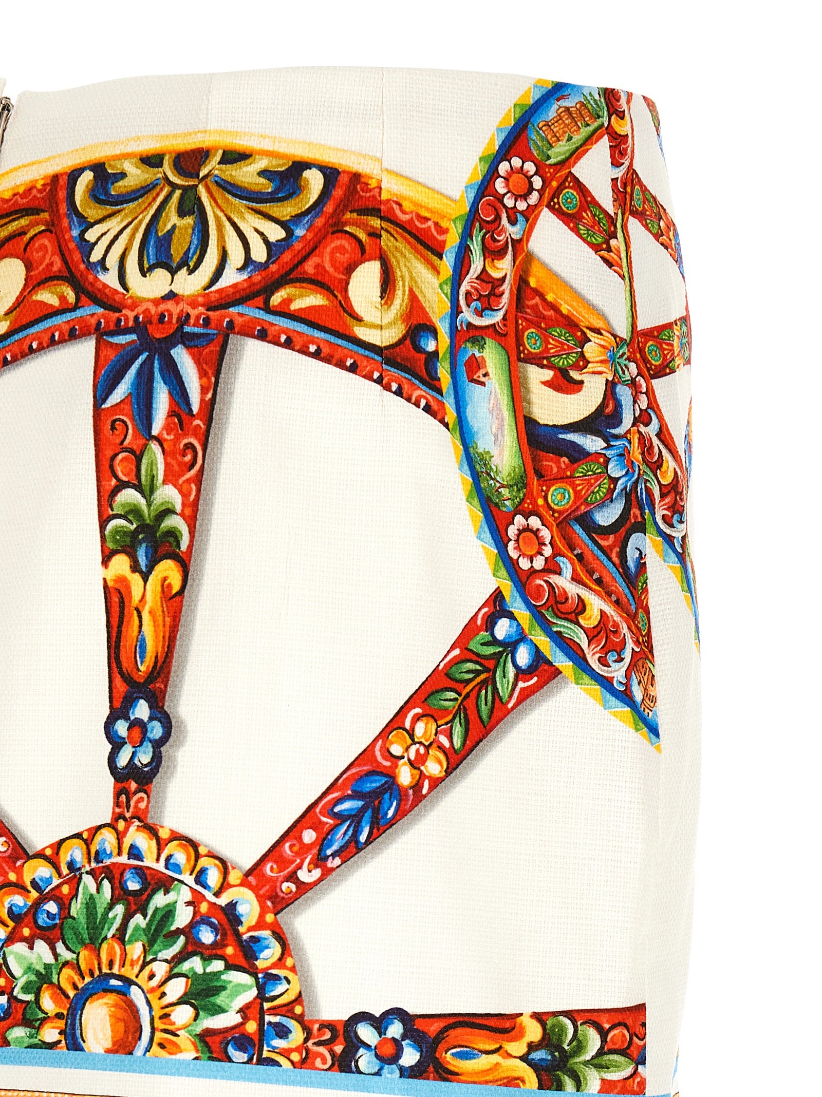 Dolce & Gabbana Mehrfarbiger langer Baumwollrock