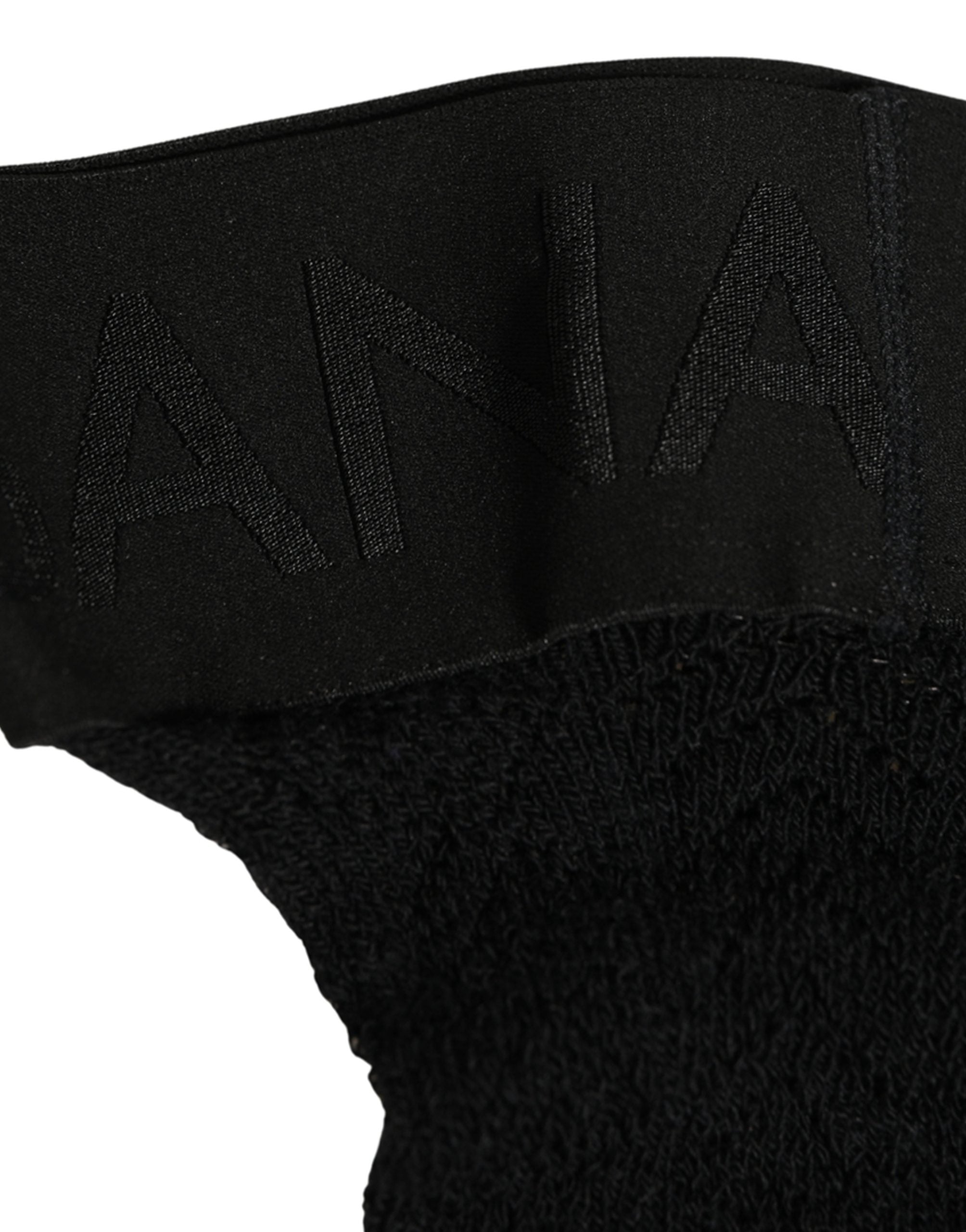 Dolce & Gabbana Schwarze Wollsocken mit Logo für Damen