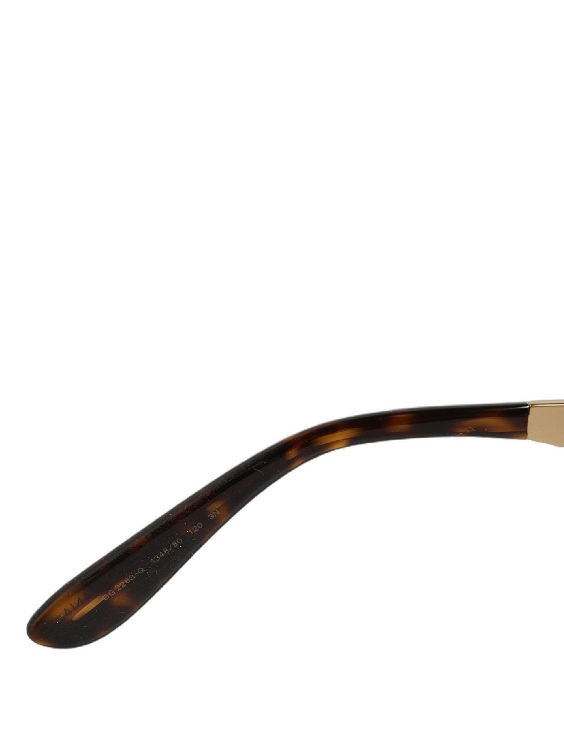 Dolce & Gabbana Sonnenbrille DG2263 mit rechteckigem Goldrahmen und Schlangenleder-Optik