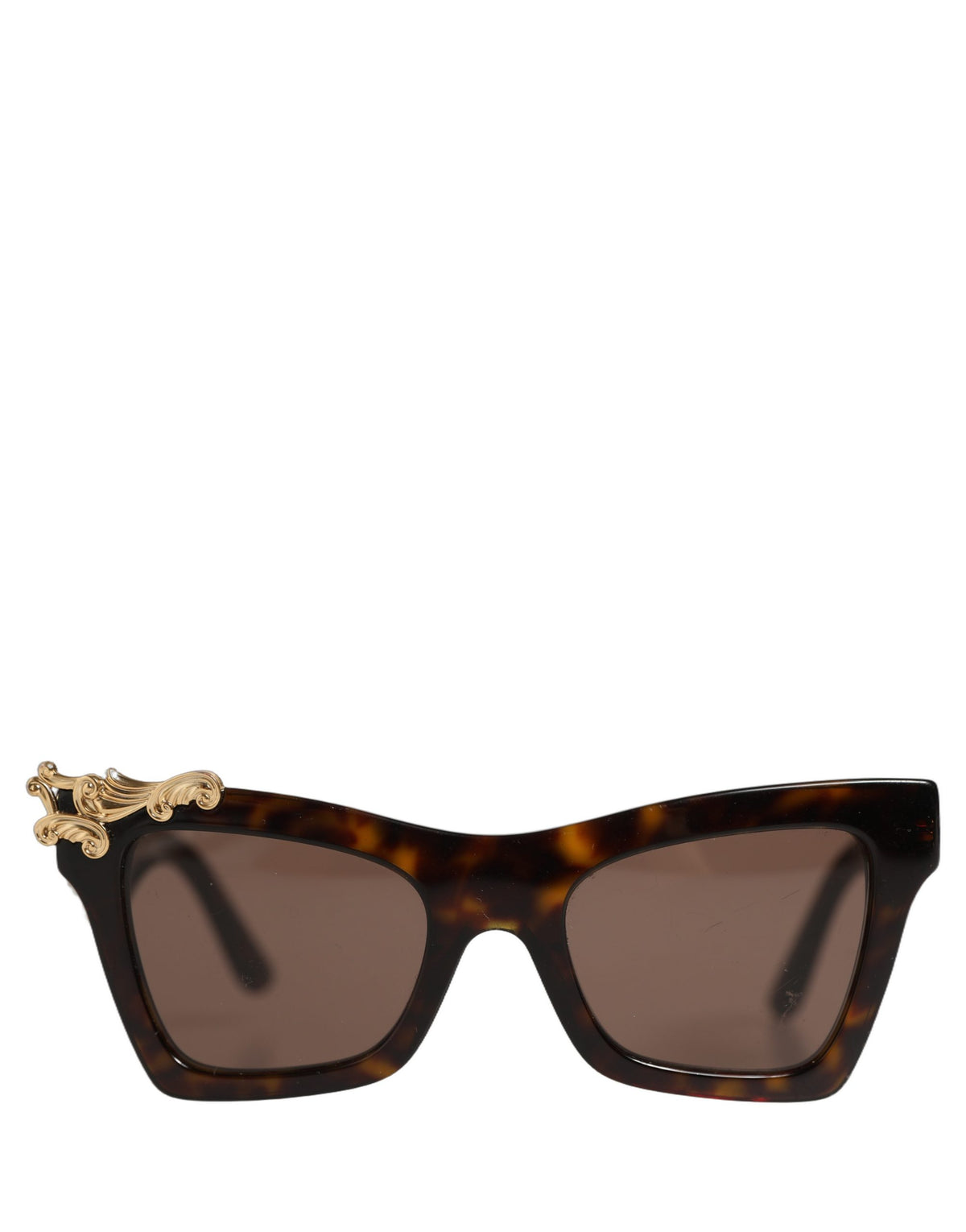 Dolce & Gabbana Braune DG4434 Accent Havana Acetatrahmen Sonnenbrille