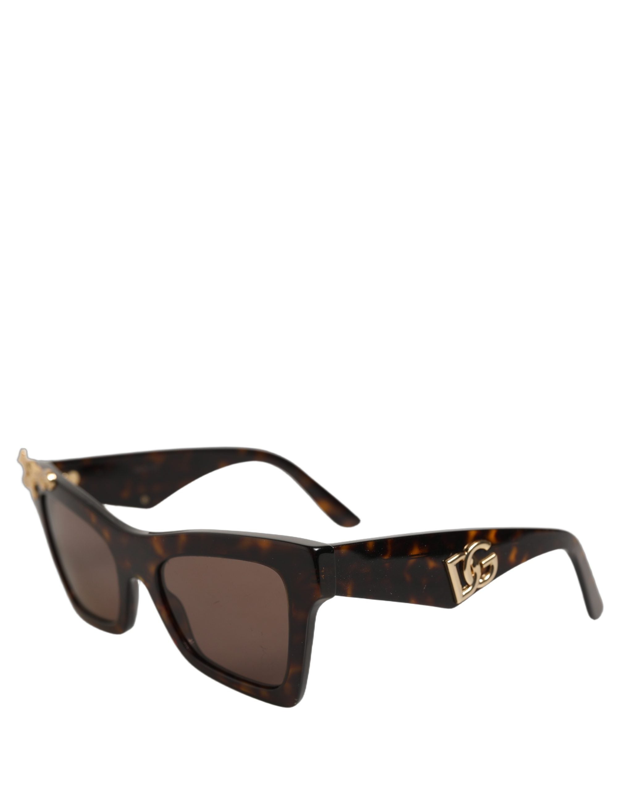 Dolce & Gabbana Braune DG4434 Accent Havana Acetatrahmen Sonnenbrille