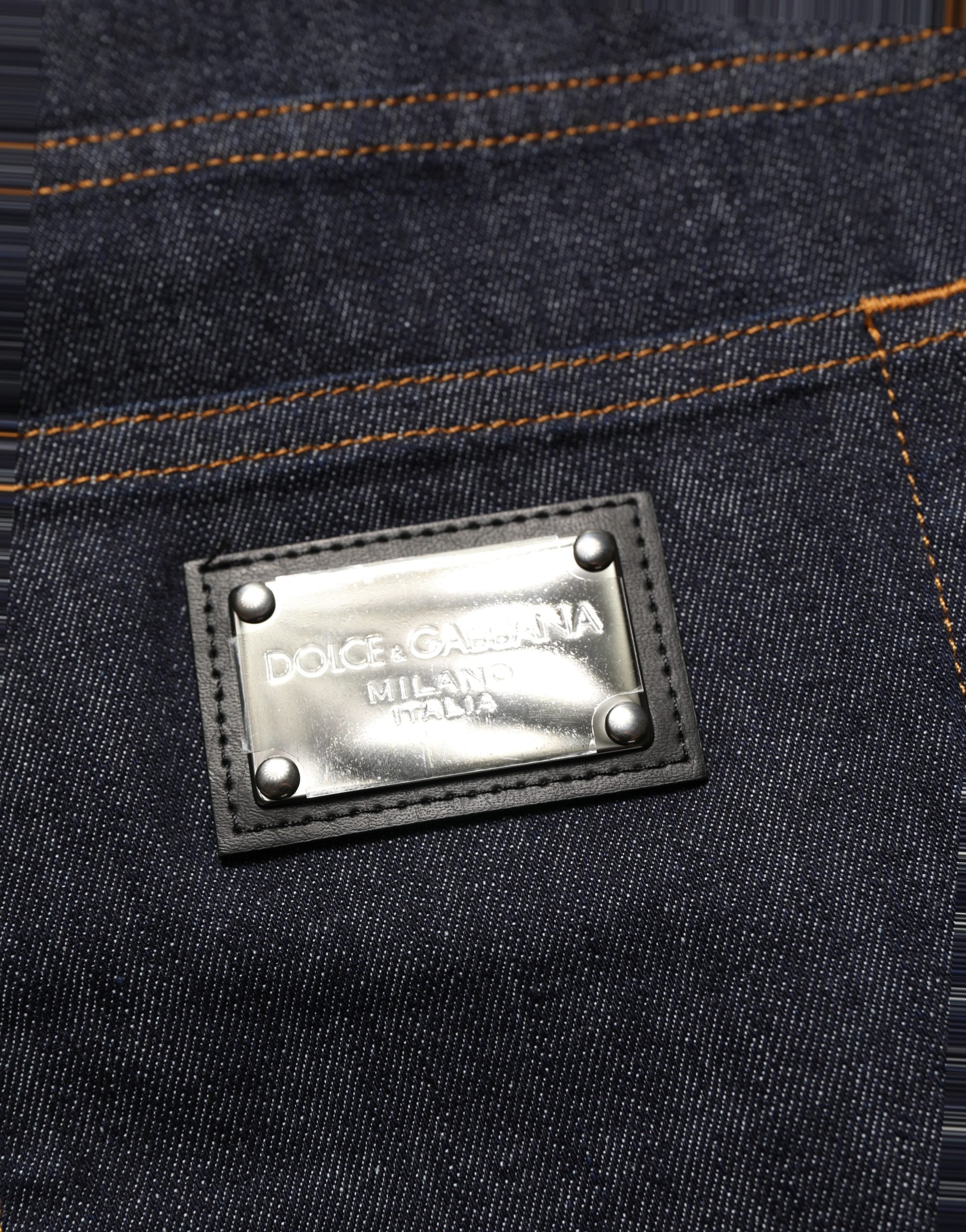 Dolce & Gabbana Dunkelgraue Baumwoll-Jeans im Slim Fit für Herren