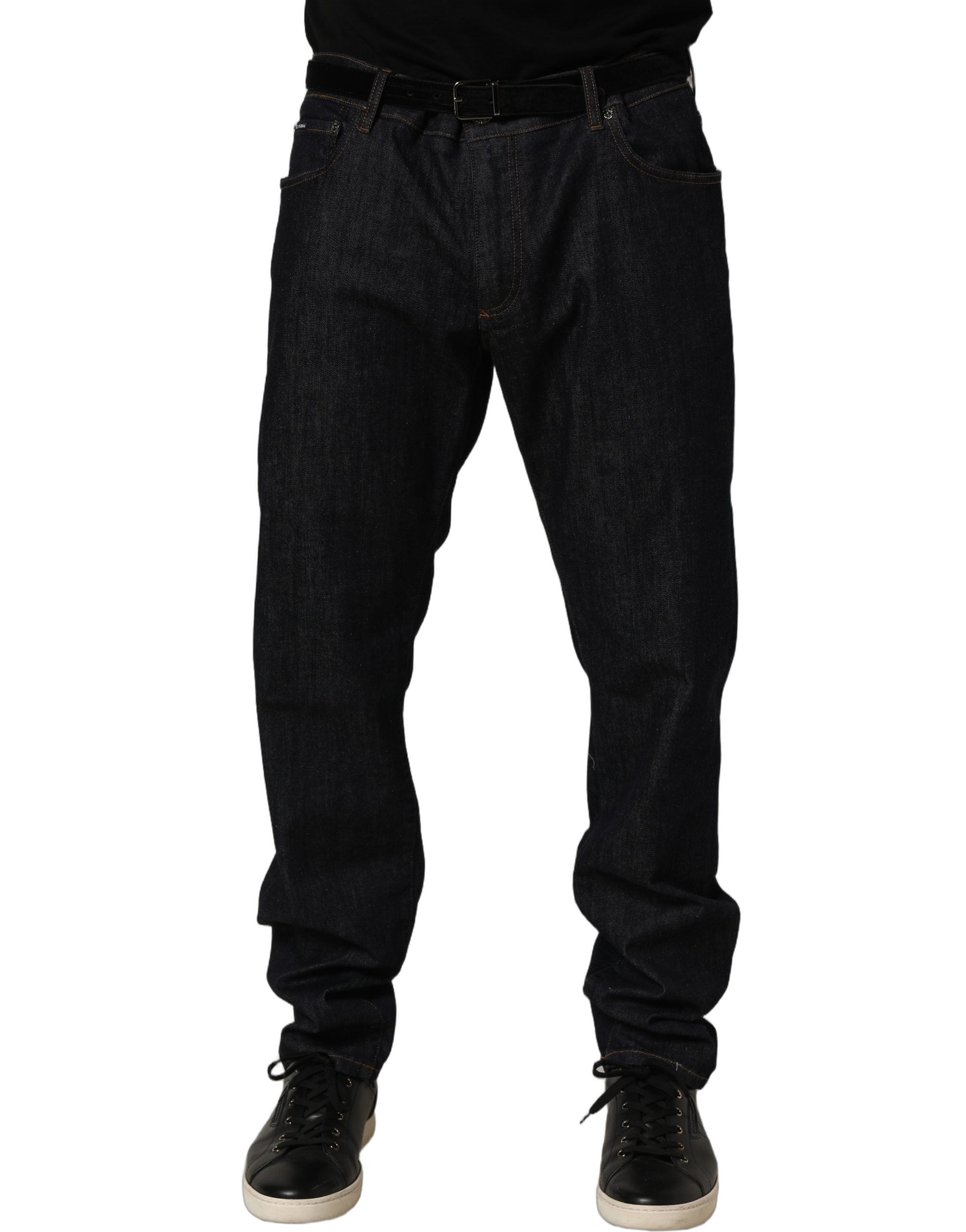 Dolce & Gabbana Dunkelgraue Baumwoll-Jeans im Slim Fit für Herren