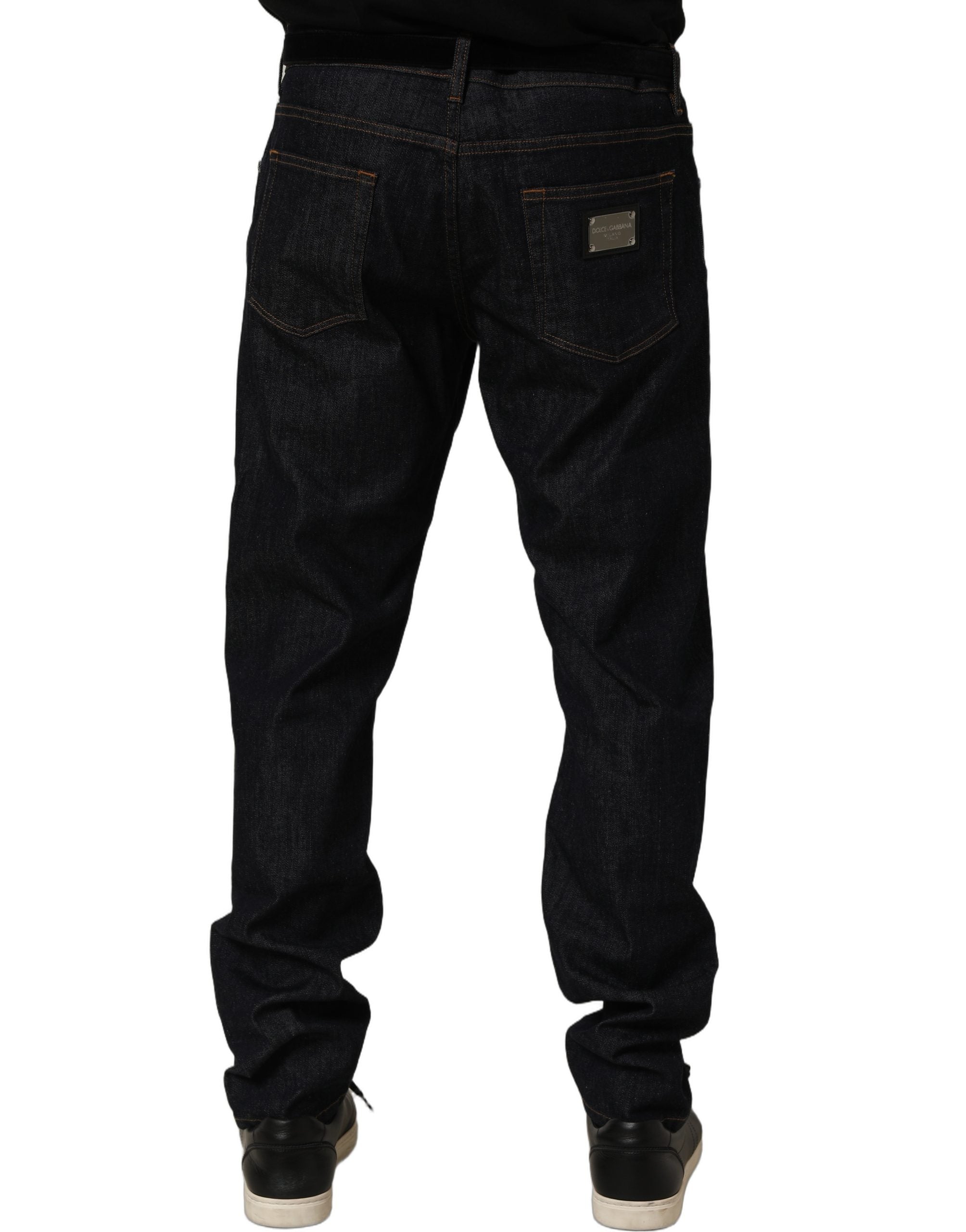 Dolce & Gabbana Dunkelgraue Baumwoll-Jeans im Slim Fit für Herren