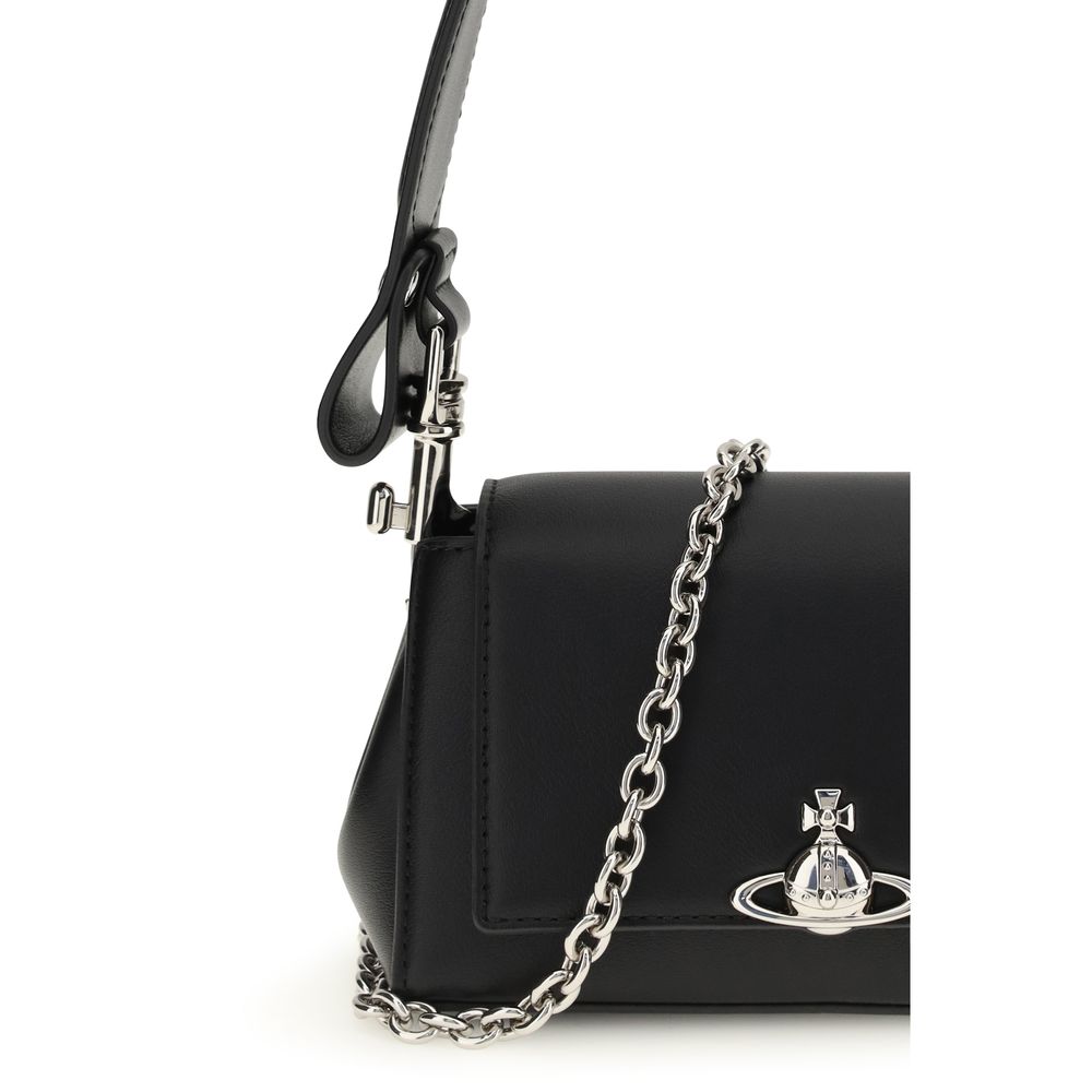 Vivienne Westwood Schwarze Schultertasche aus Polyurethan