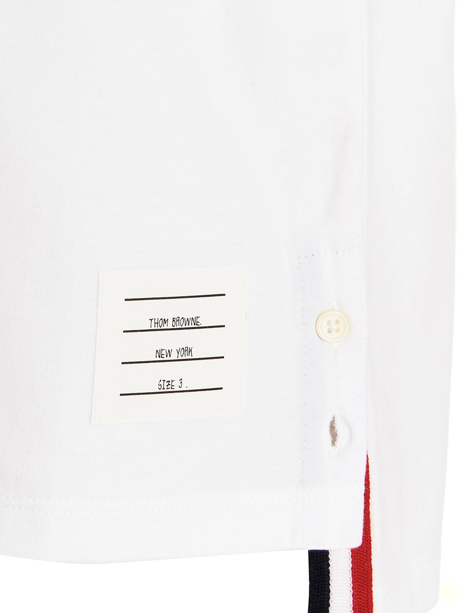 Thom Browne Weißes Baumwoll-T-Shirt