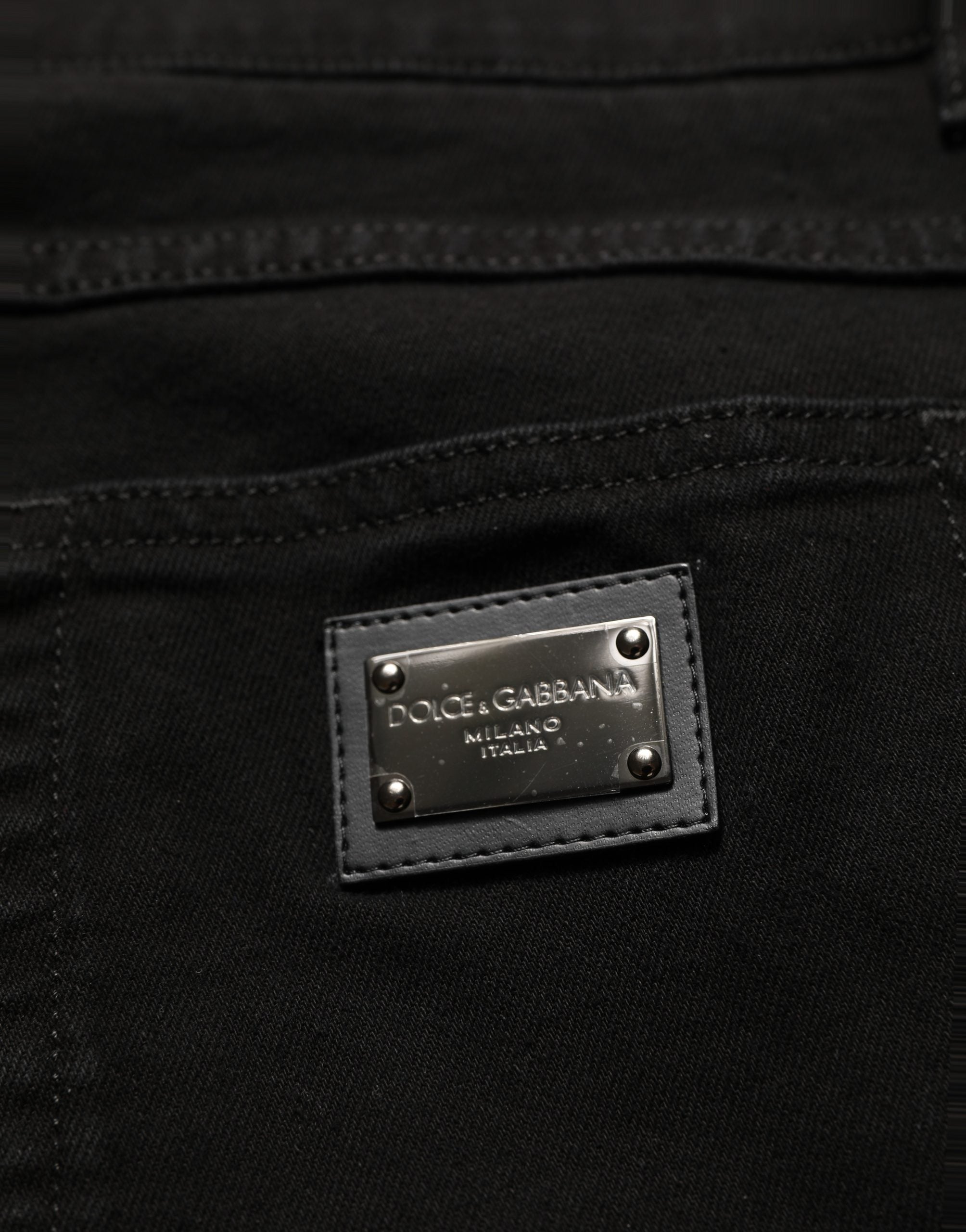 Dolce & Gabbana Schwarze Skinny Jeans aus Baumwollstretch