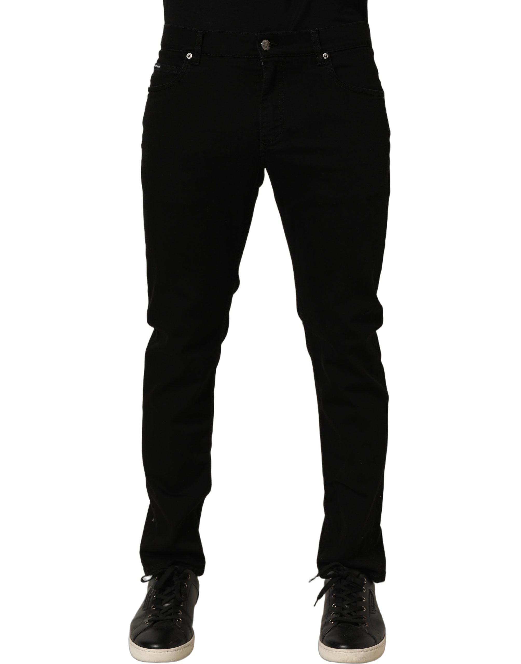 Dolce & Gabbana Schwarze Skinny Jeans aus Baumwollstretch