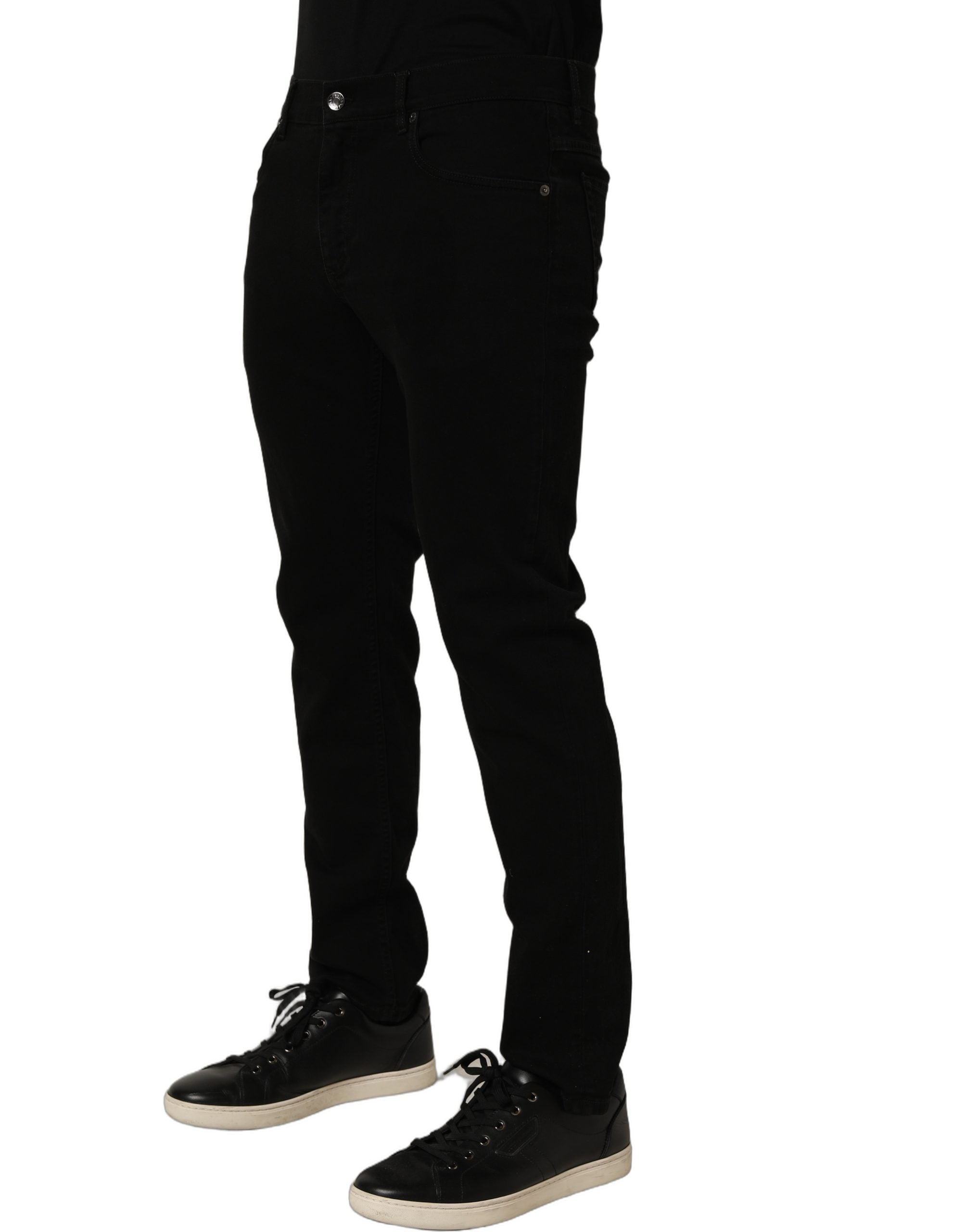 Dolce & Gabbana Schwarze Skinny Jeans aus Baumwollstretch