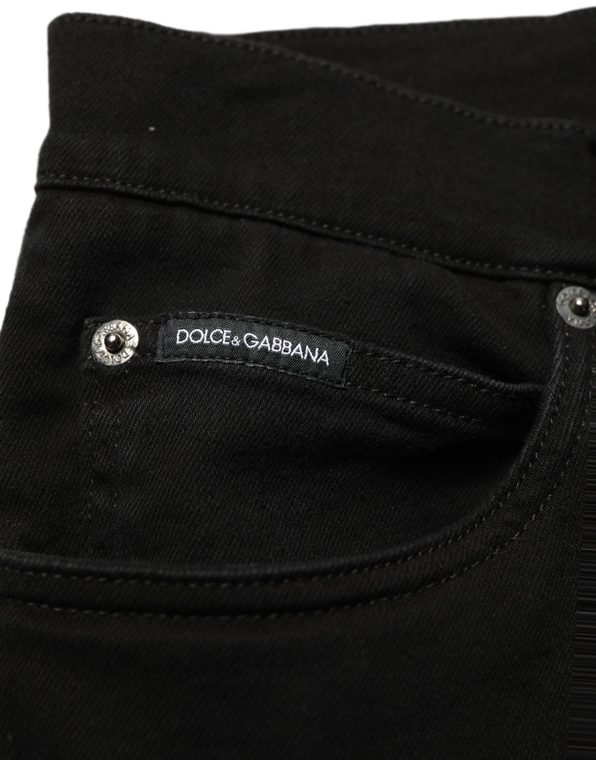 Dolce & Gabbana Schwarze Skinny Jeans aus Baumwollstretch