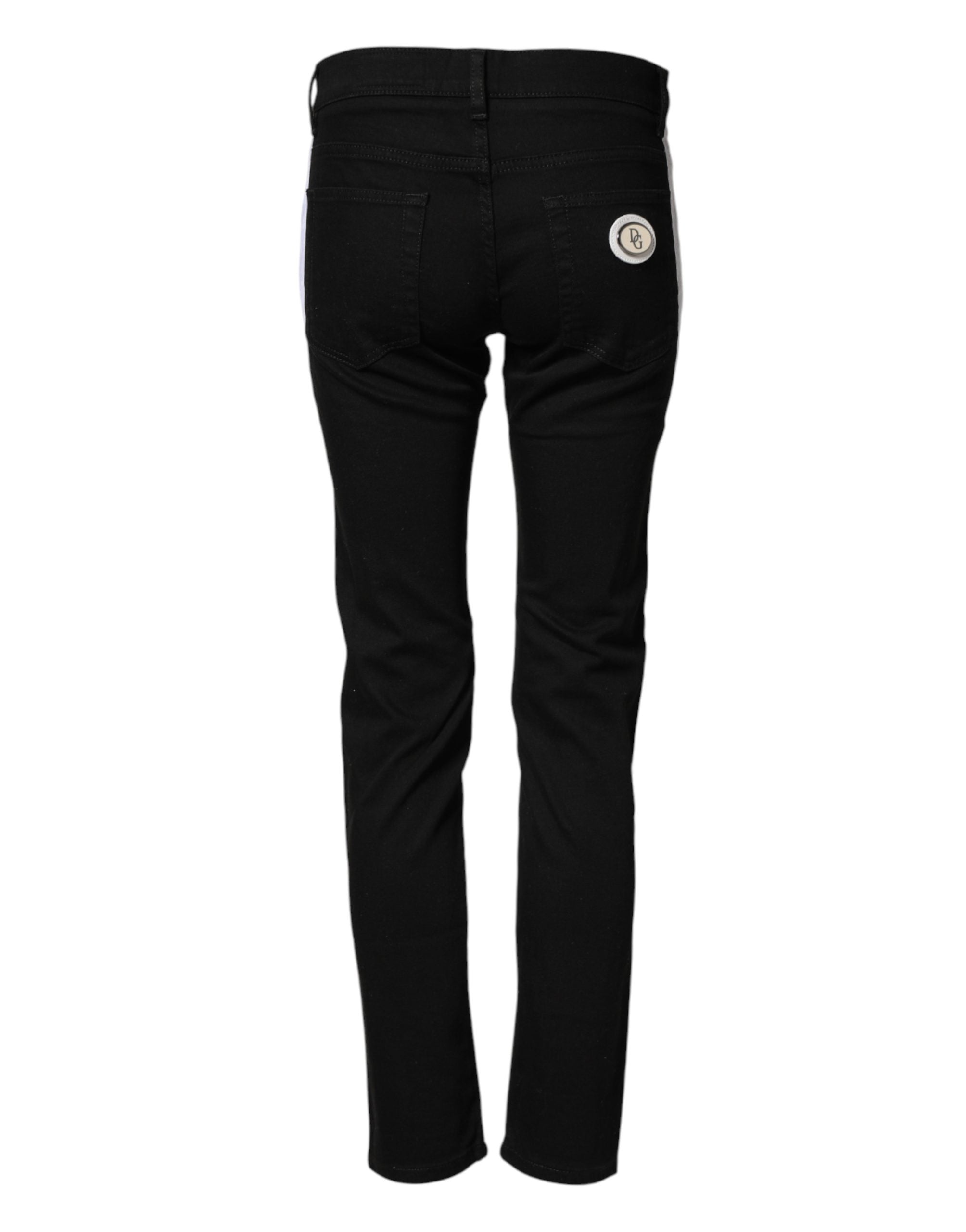 Dolce & Gabbana Schwarze Skinny-Jeans aus Baumwoll-Stretch