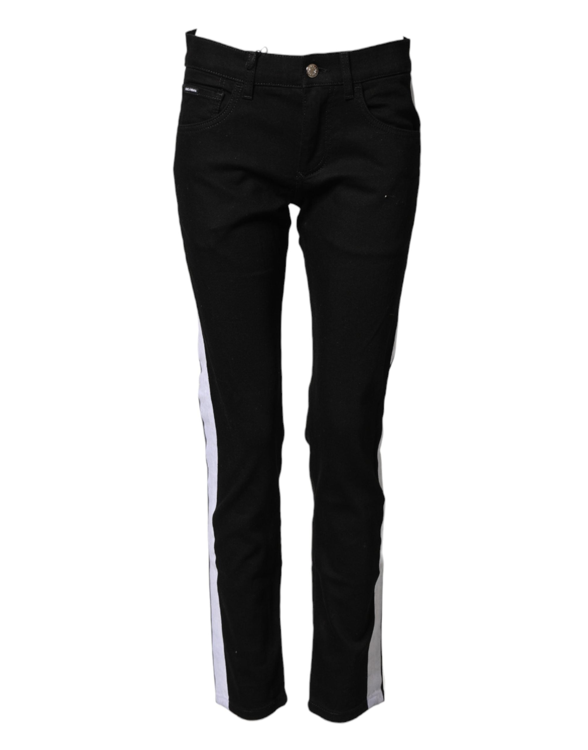 Dolce & Gabbana Schwarze Skinny-Jeans aus Baumwoll-Stretch