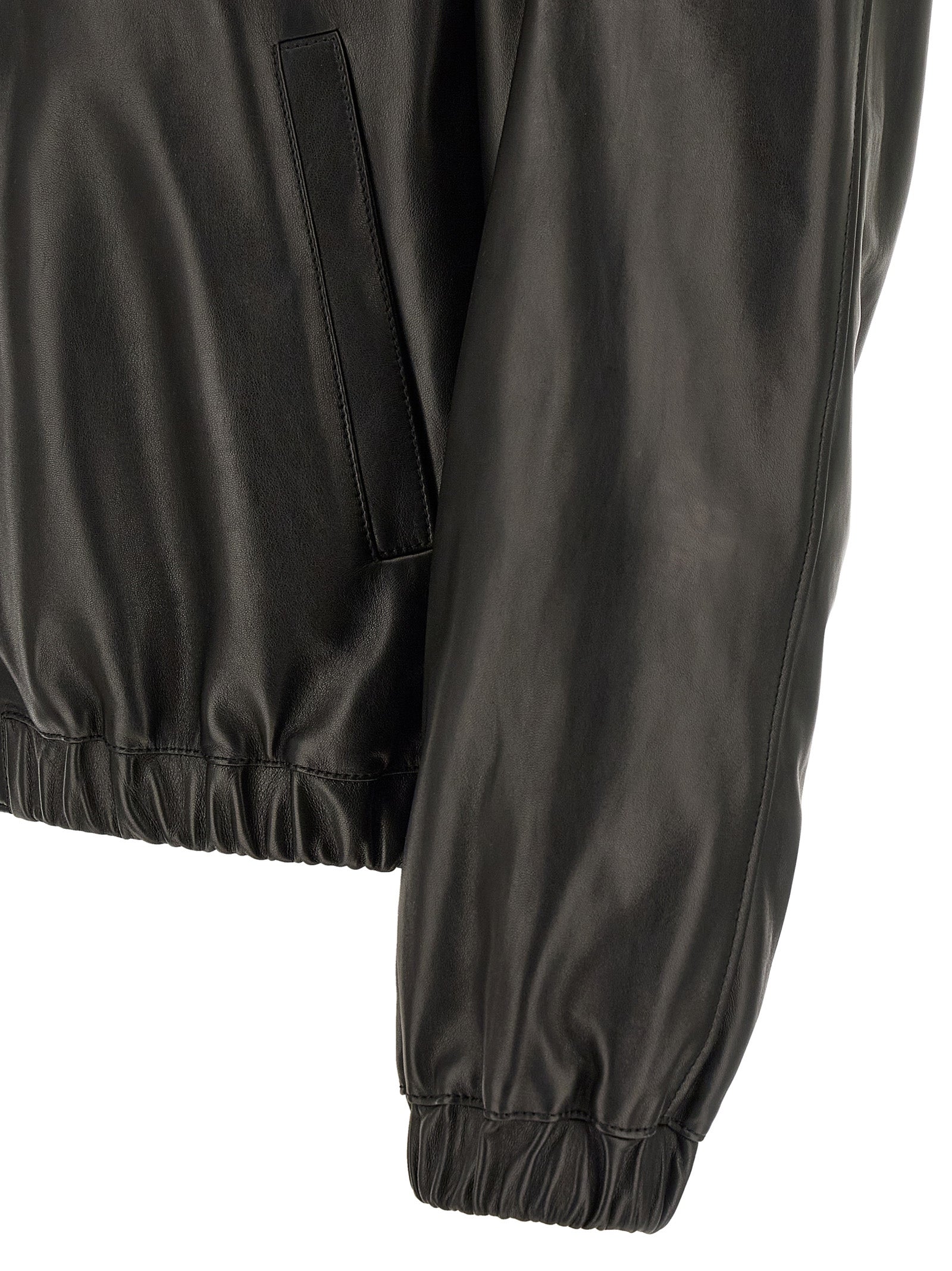 Saint Laurent Schwarze Lammlederjacke