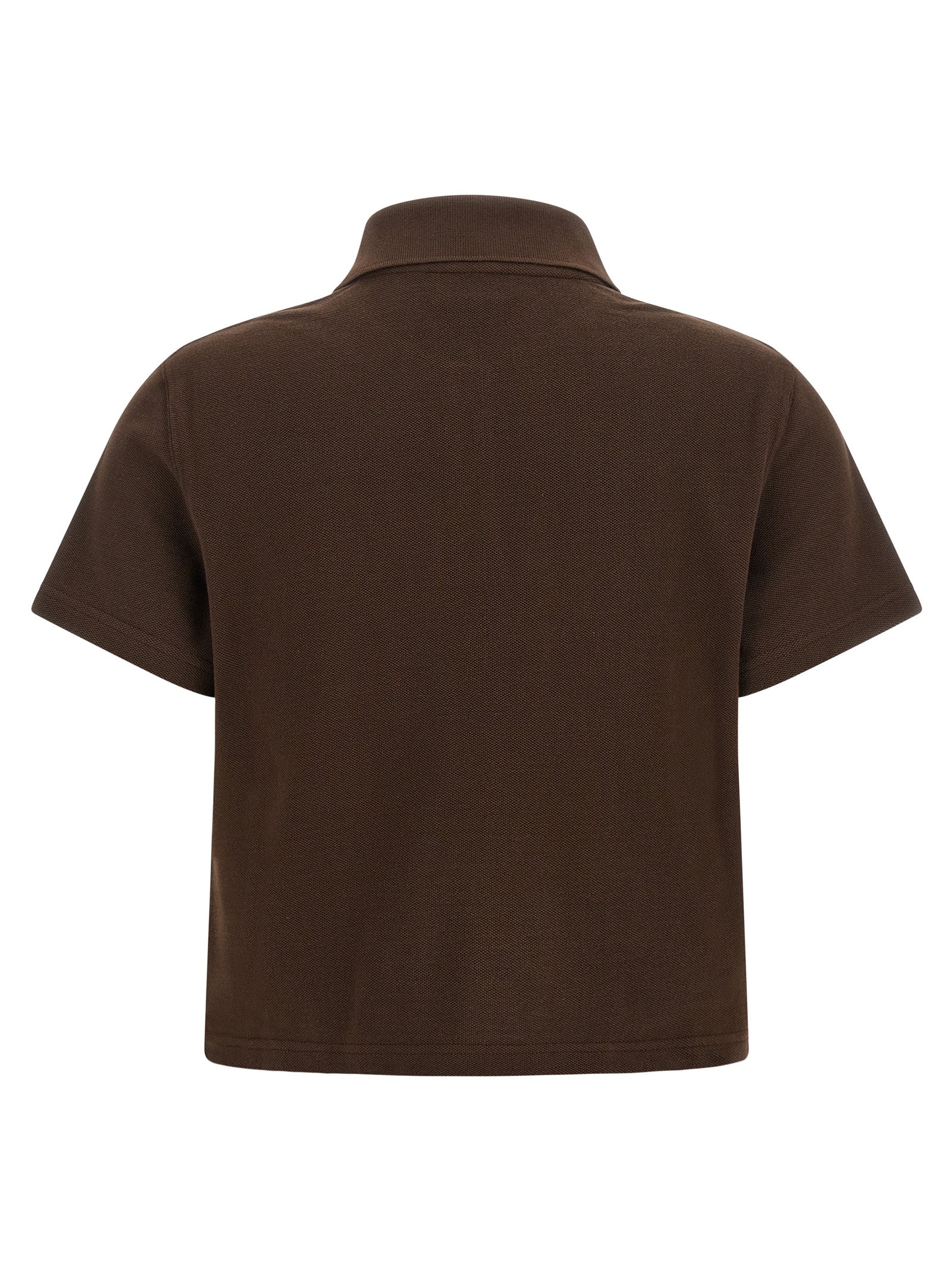 Saint Laurent Braunes Baumwoll-Polohemd