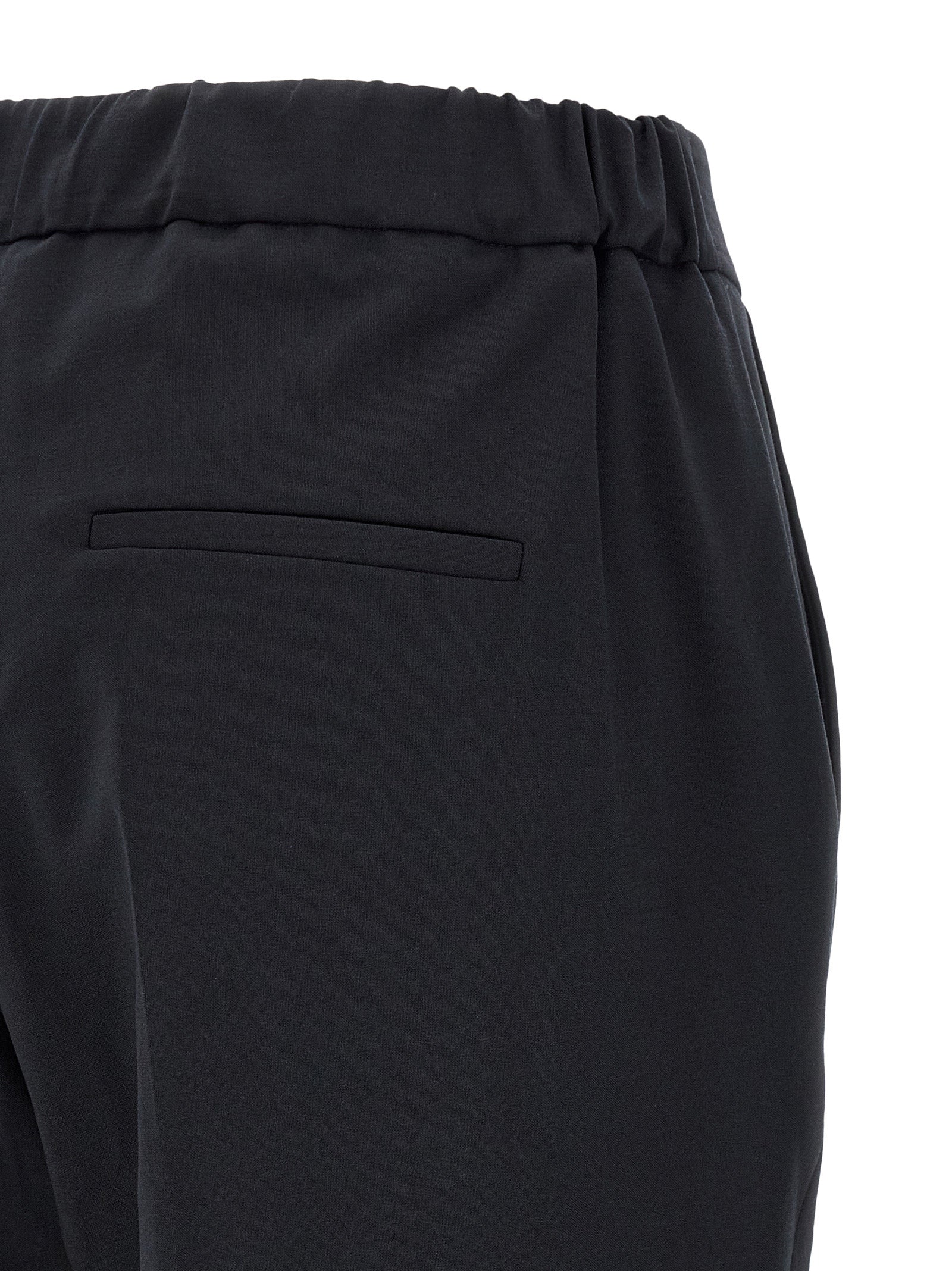 Alberto Biani Schwarze Cropped Hose aus Polyester