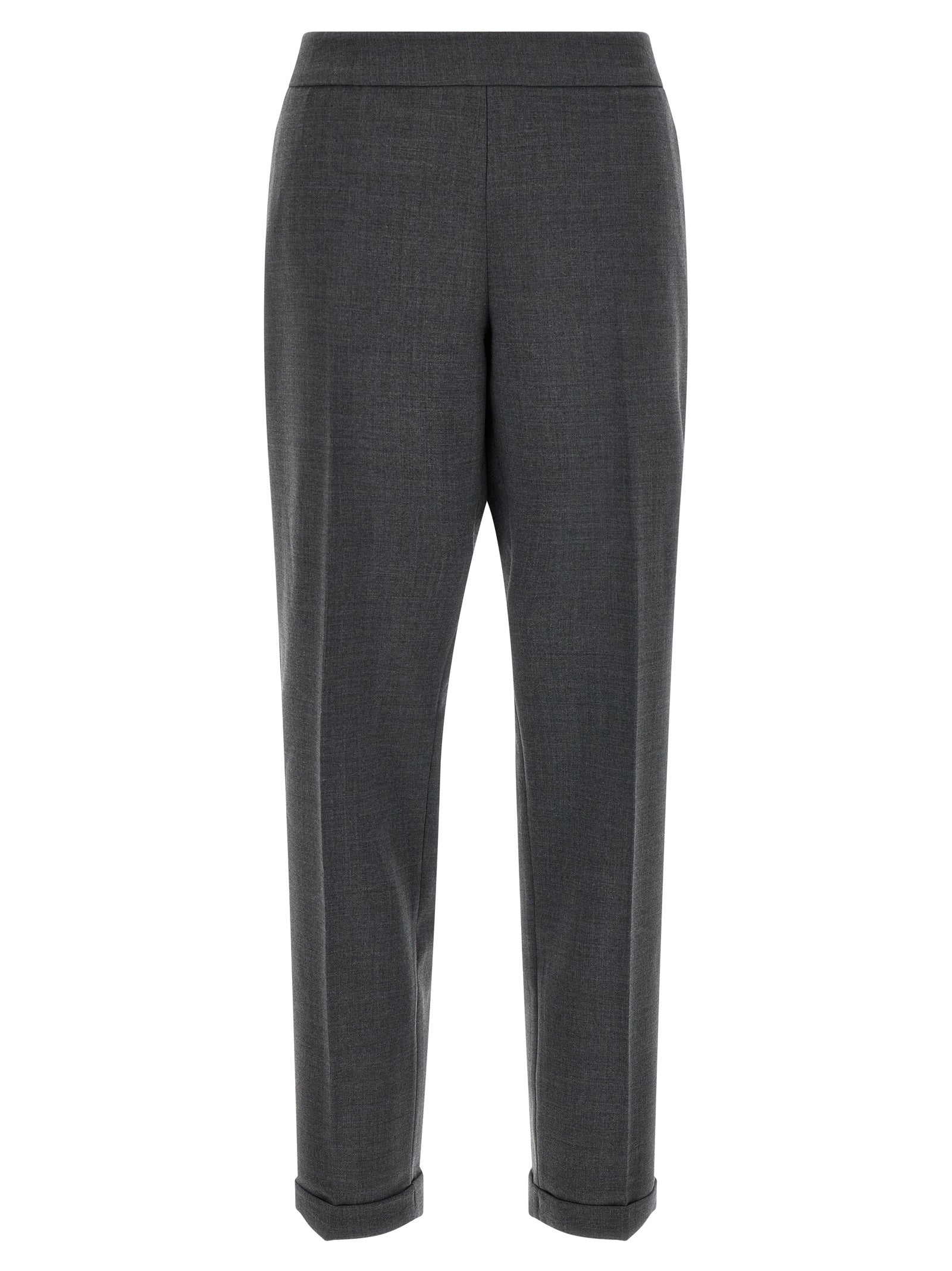 Alberto Biani Graue Cropped Hose aus Polyester