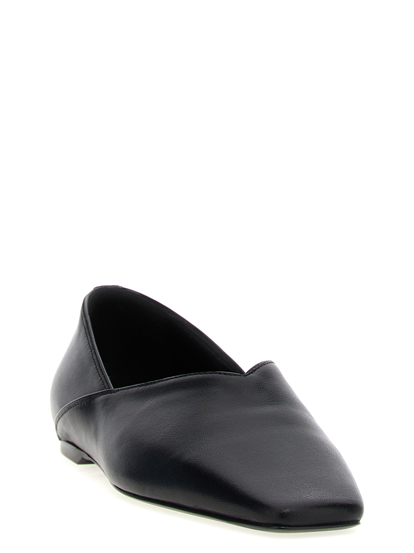 TOTEME Schwarze Ballerinas aus Kalbsleder
