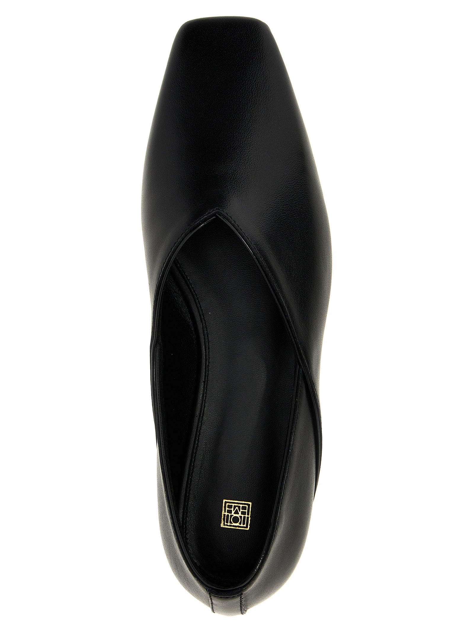 TOTEME Schwarze Ballerinas aus Kalbsleder
