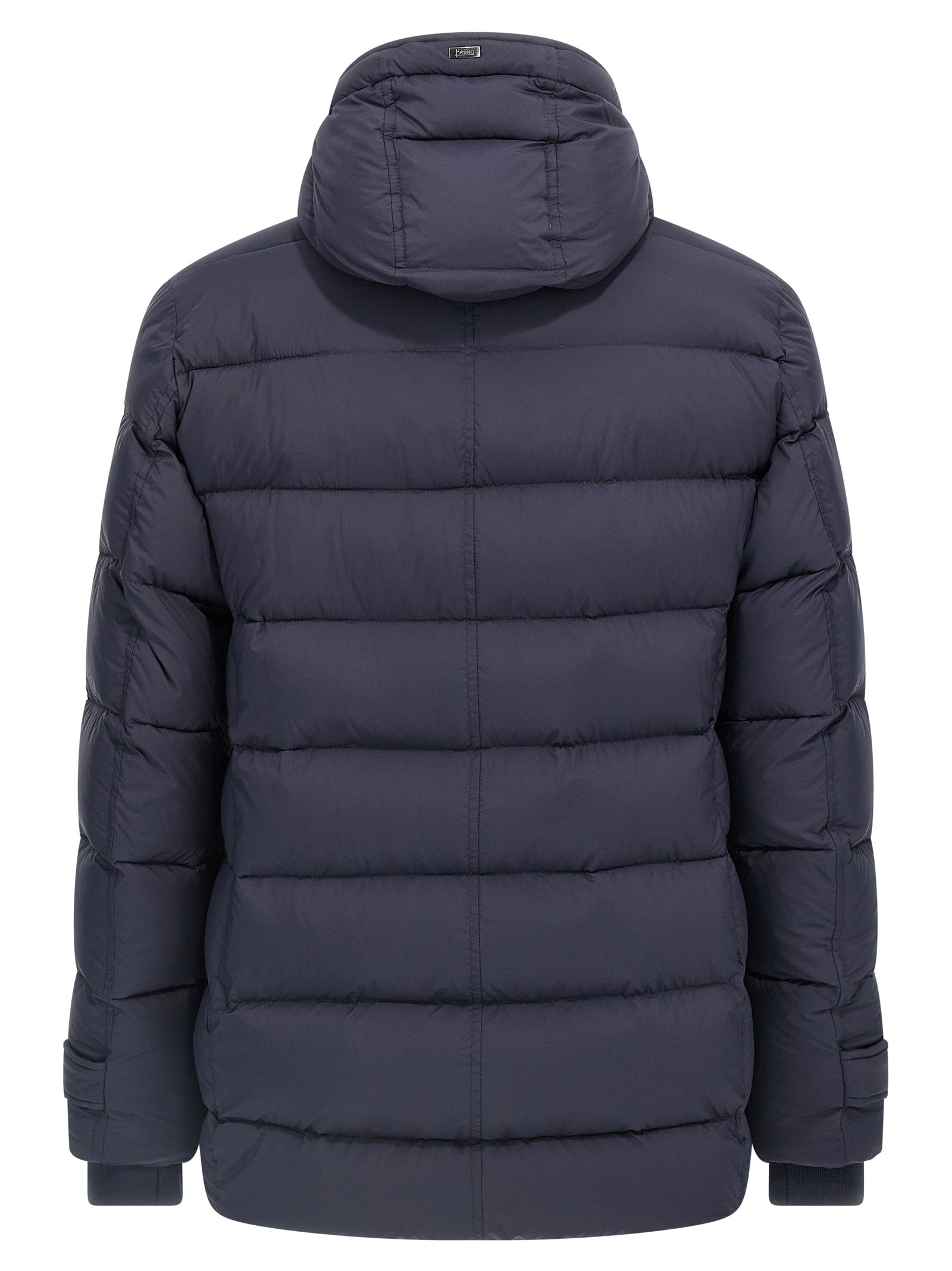 Herno Blaue Polyamid-Jacke in voller Länge