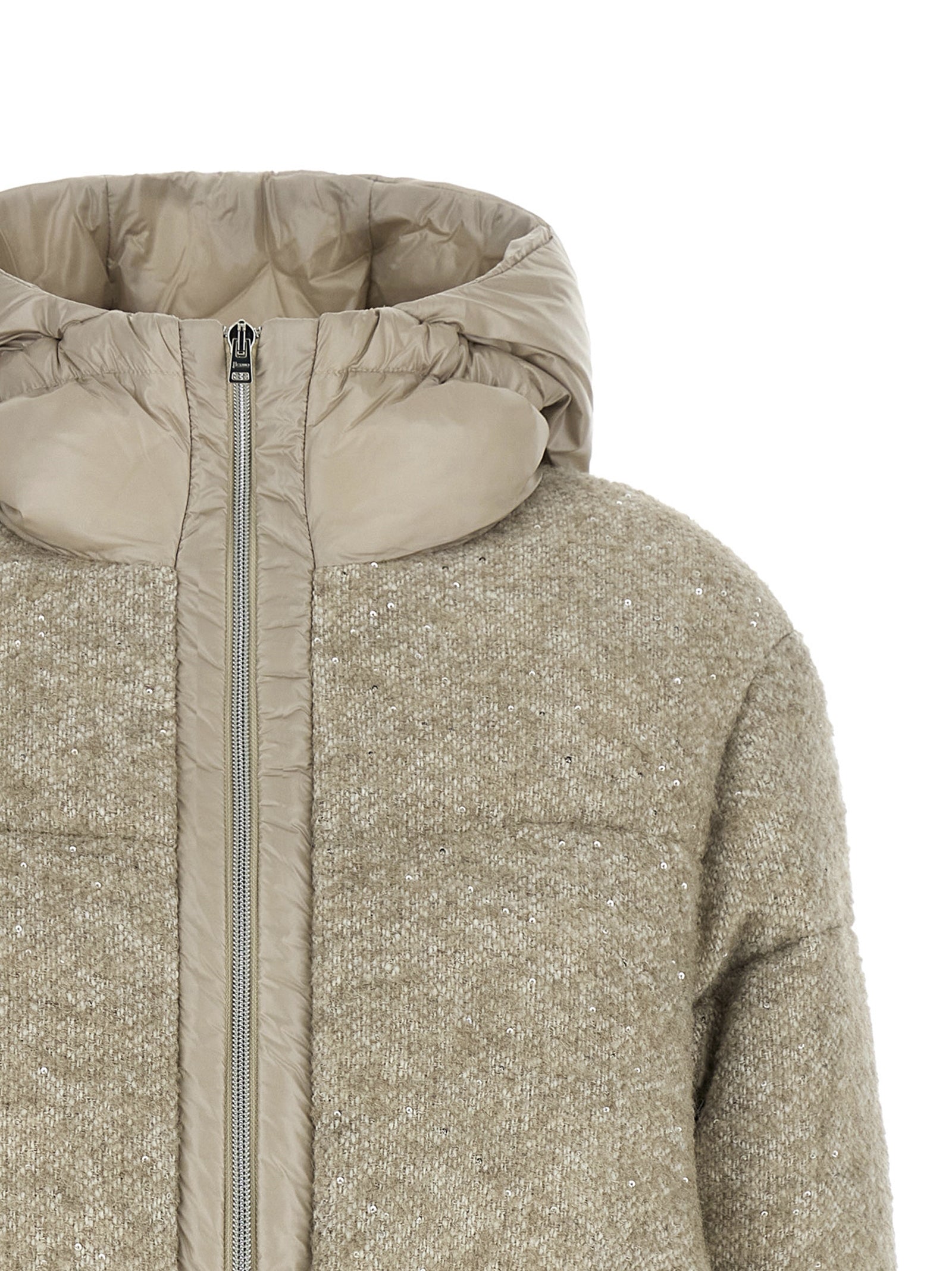 Herno Beige Wollmantel Lang