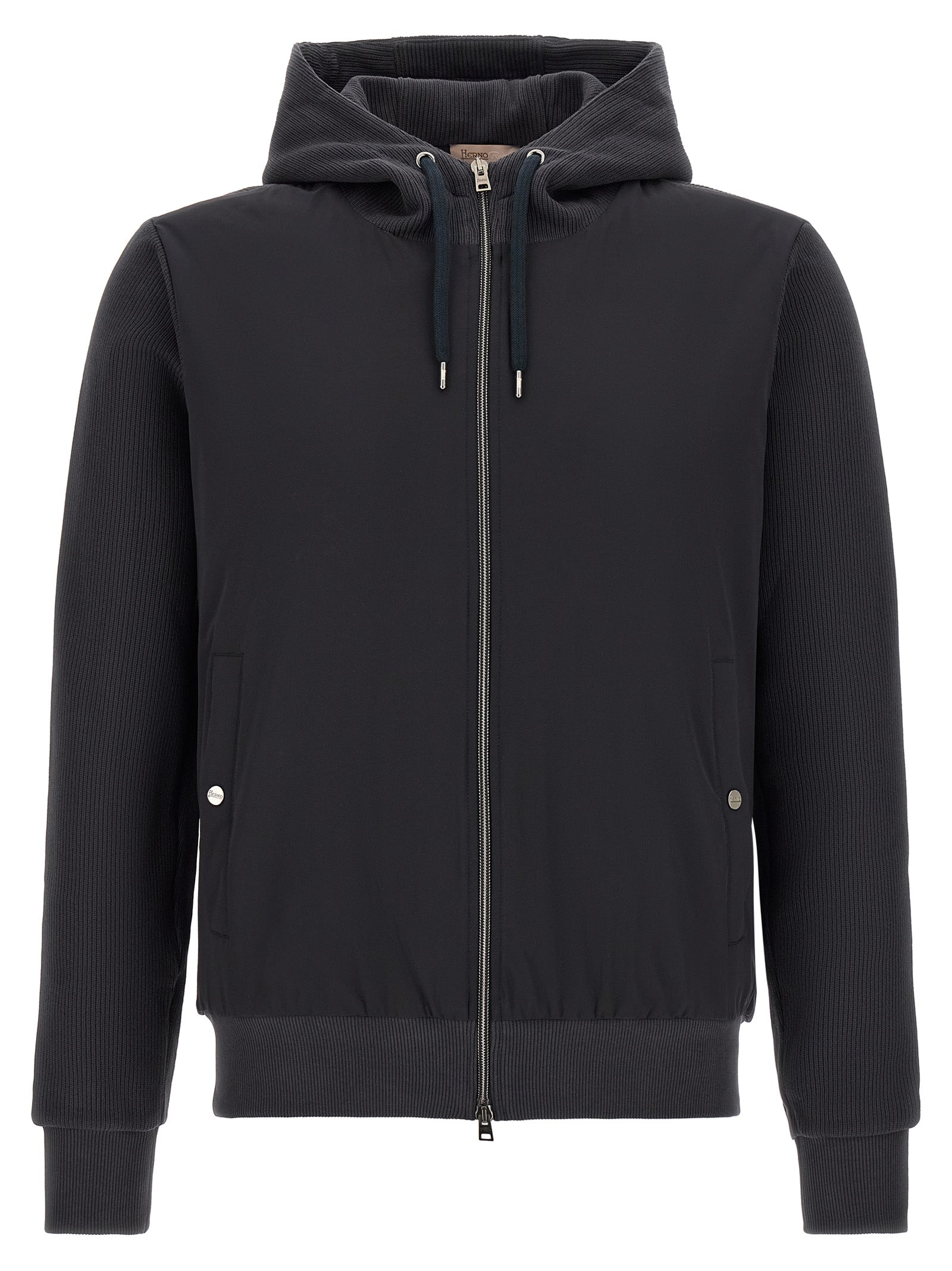 Herno Blaue Baumwoll-Shell-Jacke