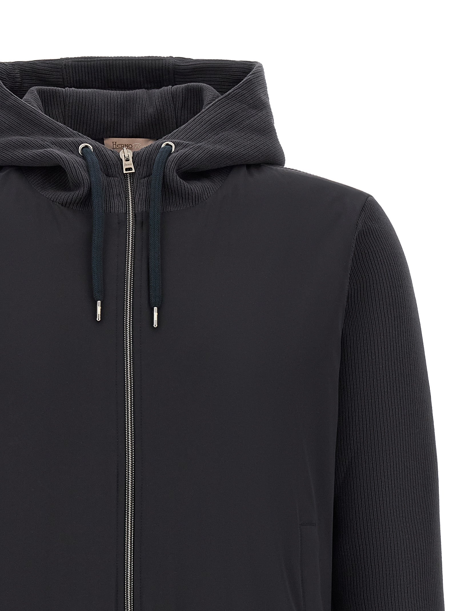 Herno Blaue Baumwoll-Shell-Jacke