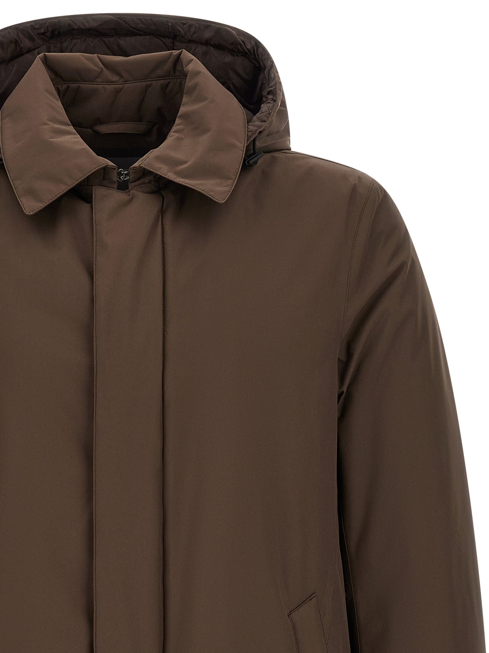 Herno Brauner Parka aus Polyester